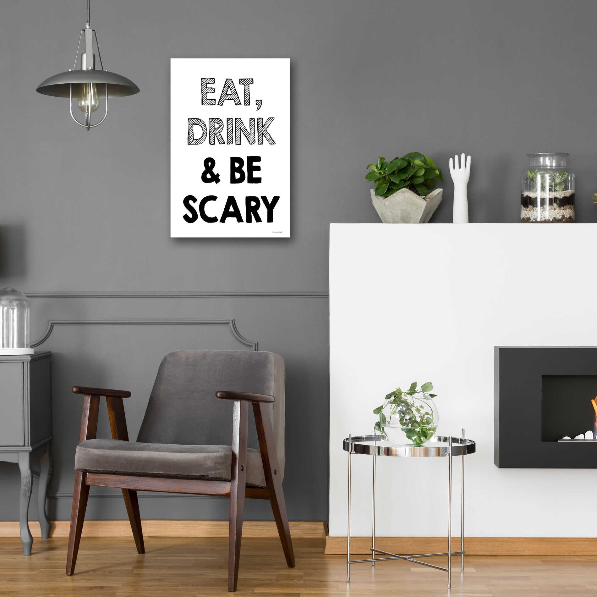 Epic Art 'Be Scary I' by Lettered & Lined, Acrylic Glass Wall Art,16x24