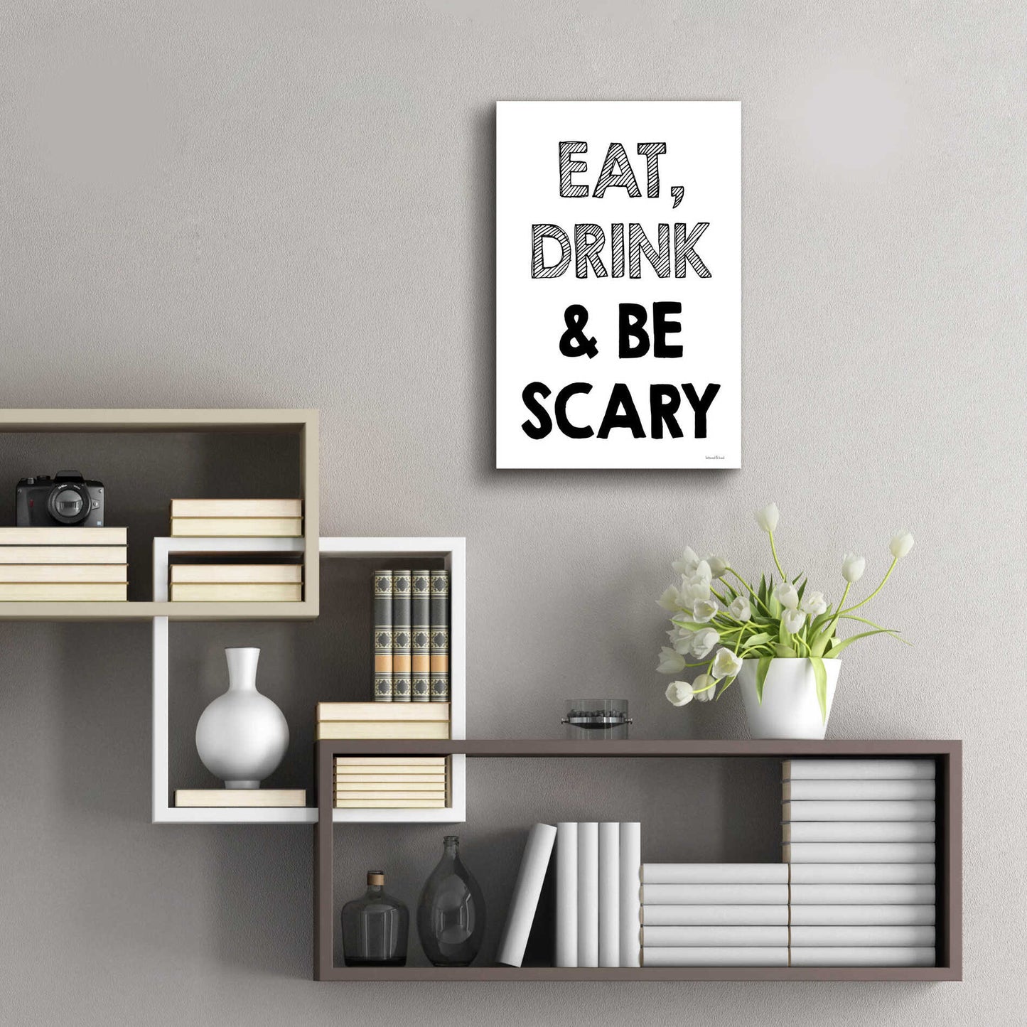 Epic Art 'Be Scary I' by Lettered & Lined, Acrylic Glass Wall Art,16x24