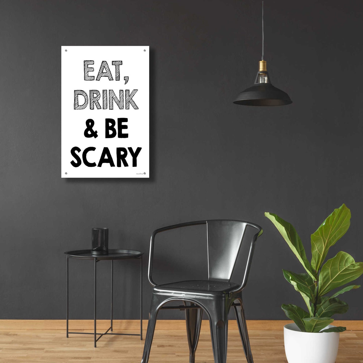 Epic Art 'Be Scary I' by Lettered & Lined, Acrylic Glass Wall Art,24x36