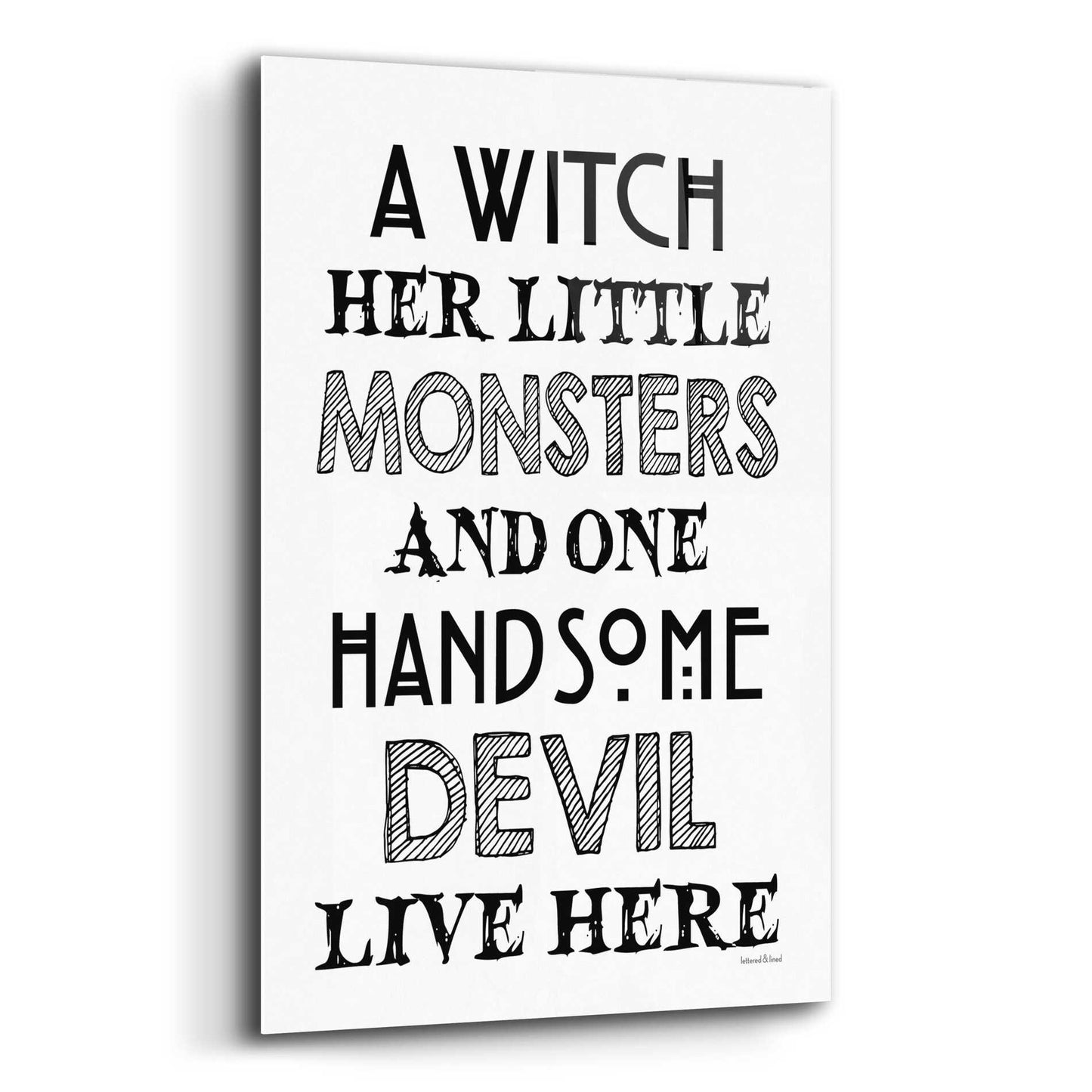 Epic Art 'A Witch' by Lettered & Lined, Acrylic Glass Wall Art,12x16