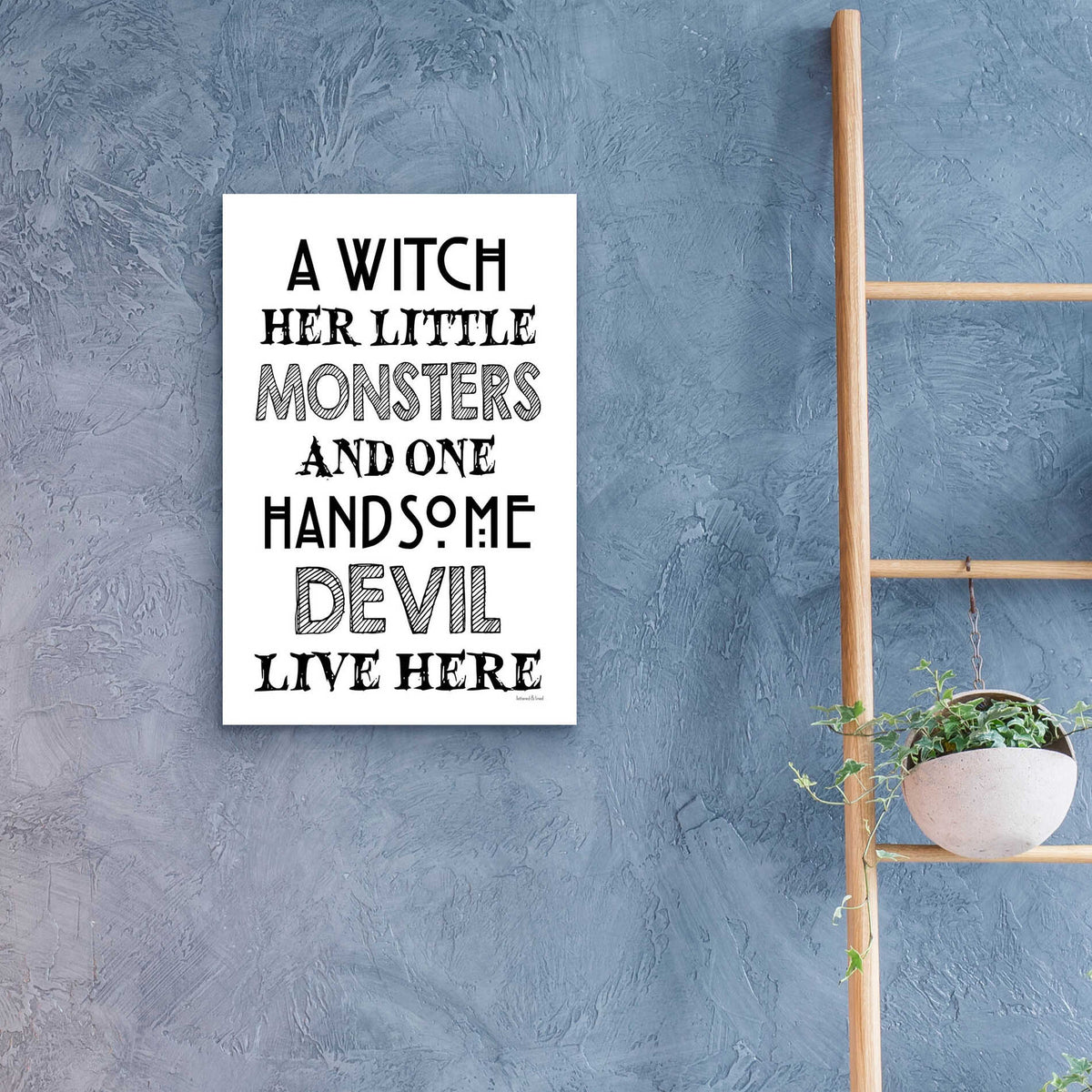 Epic Art 'A Witch' by Lettered & Lined, Acrylic Glass Wall Art,16x24