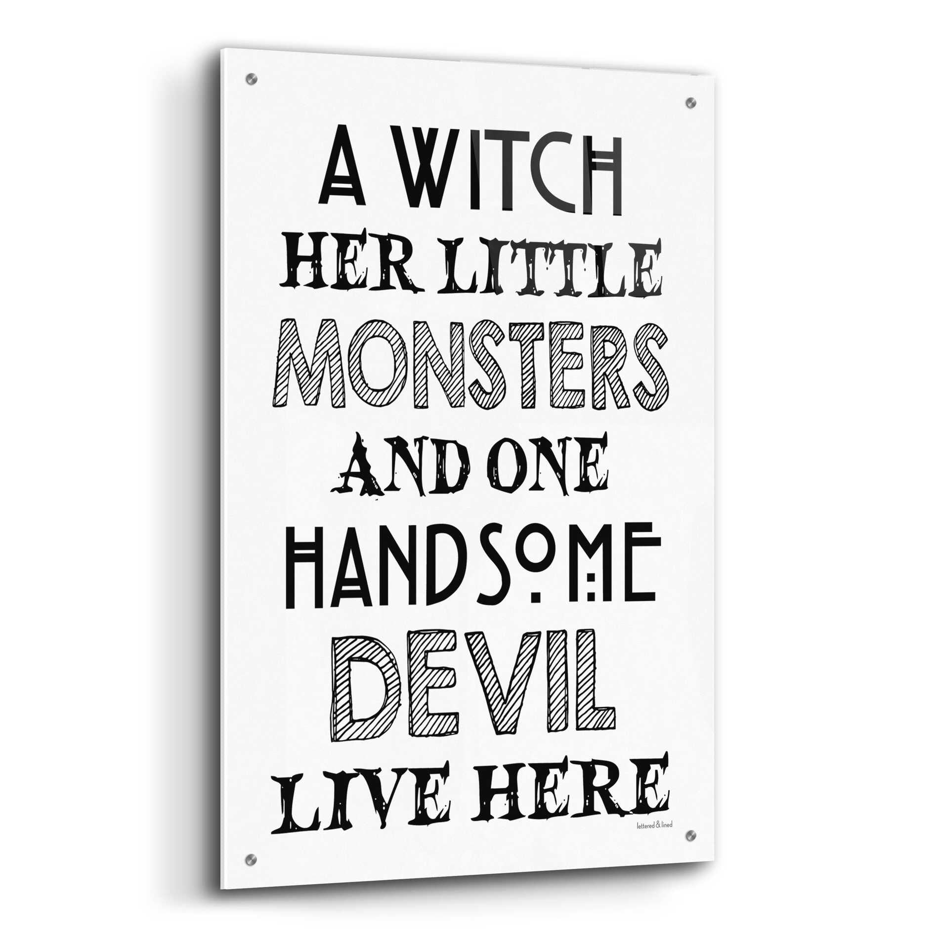 Epic Art 'A Witch' by Lettered & Lined, Acrylic Glass Wall Art,24x36