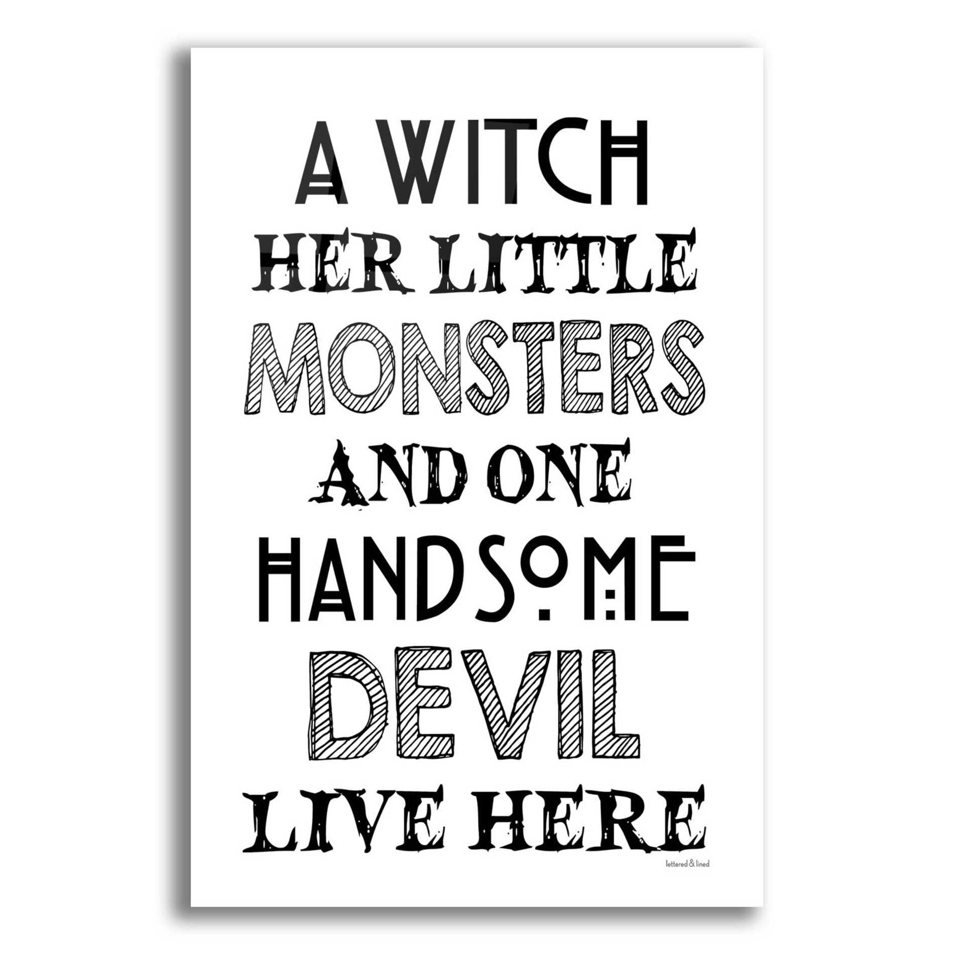 Epic Art 'A Witch' by Lettered & Lined, Acrylic Glass Wall Art