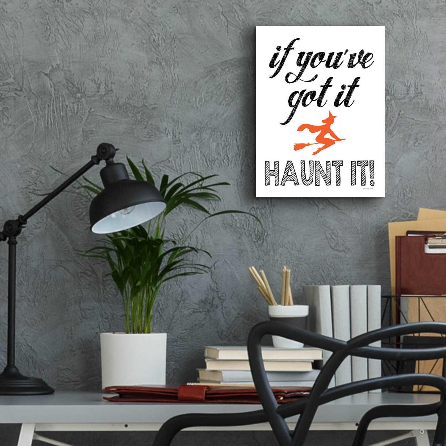 Epic Art 'Haunt It' by Lettered & Lined, Acrylic Glass Wall Art,12x16