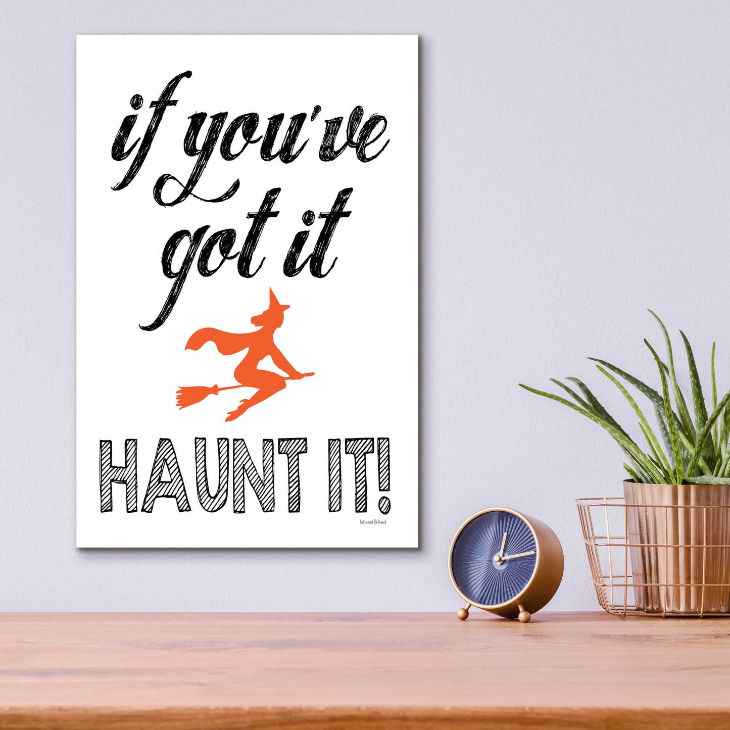 Epic Art 'Haunt It' by Lettered & Lined, Acrylic Glass Wall Art,12x16