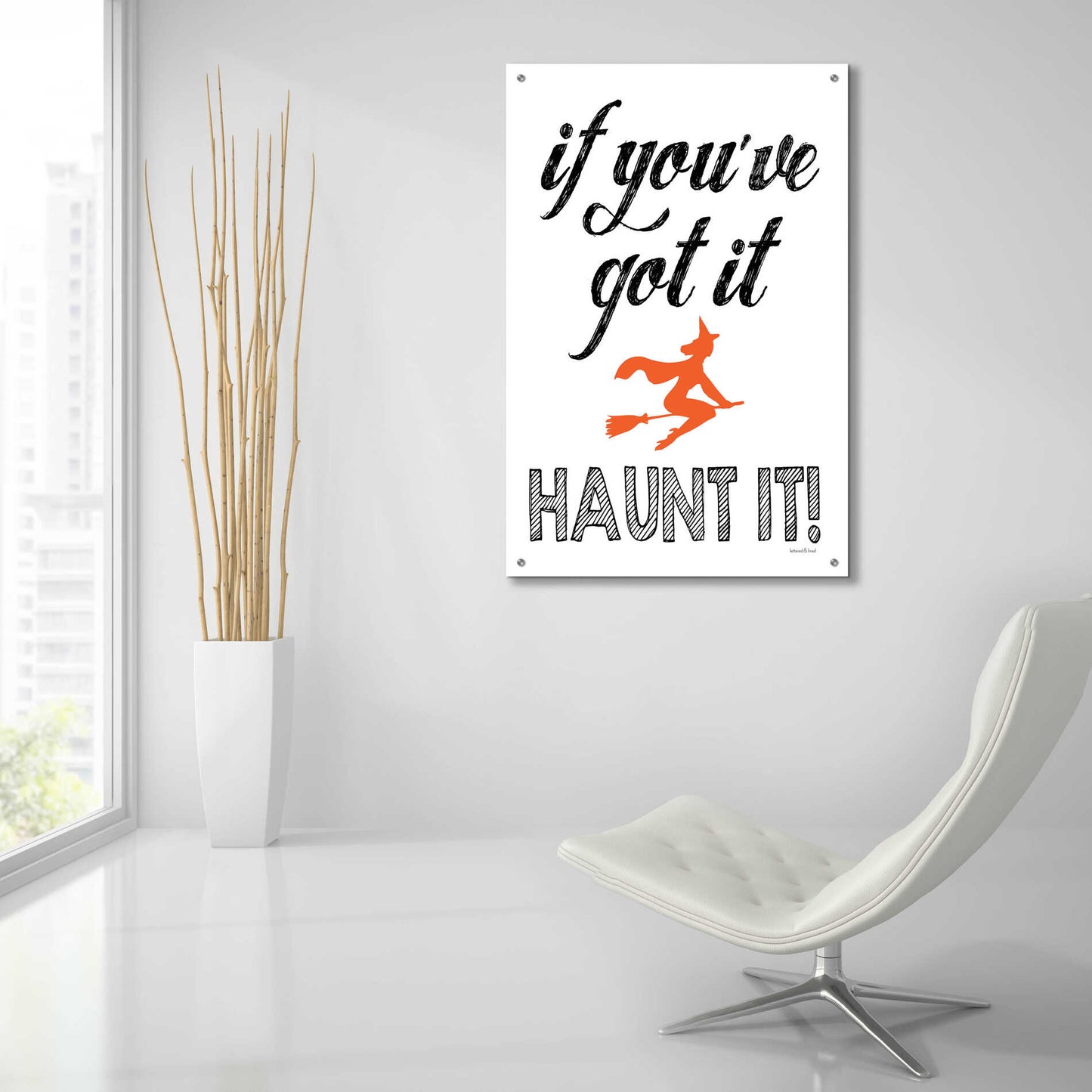 Epic Art 'Haunt It' by Lettered & Lined, Acrylic Glass Wall Art,24x36