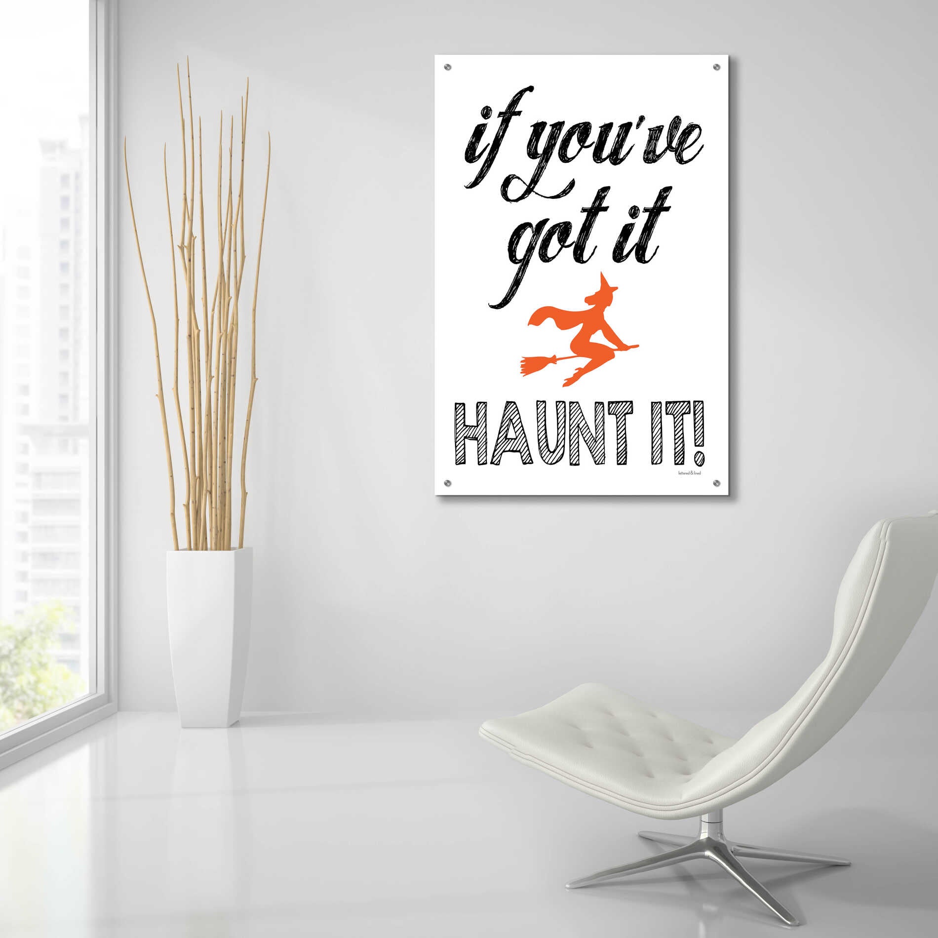 Epic Art 'Haunt It' by Lettered & Lined, Acrylic Glass Wall Art,24x36