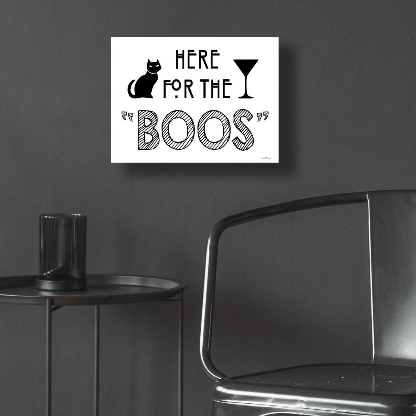 Epic Art 'Here for the Boos' by Lettered & Lined, Acrylic Glass Wall Art,16x12