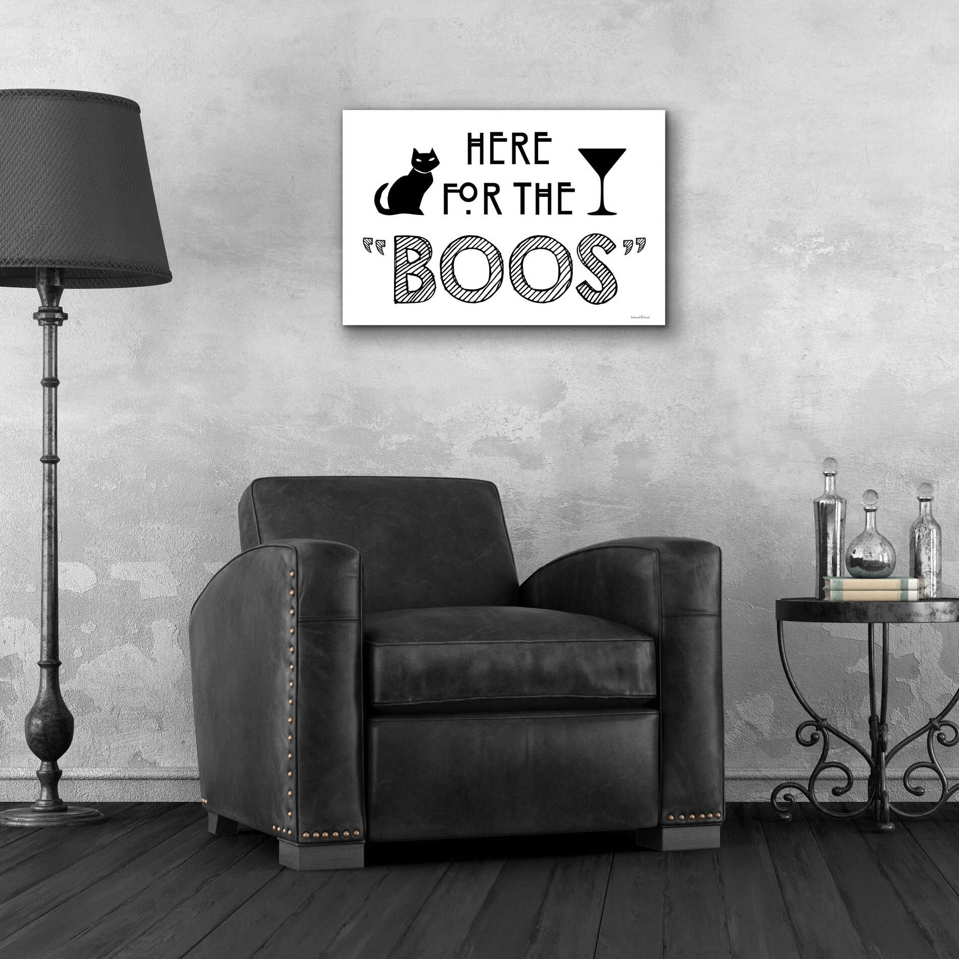 Epic Art 'Here for the Boos' by Lettered & Lined, Acrylic Glass Wall Art,24x16