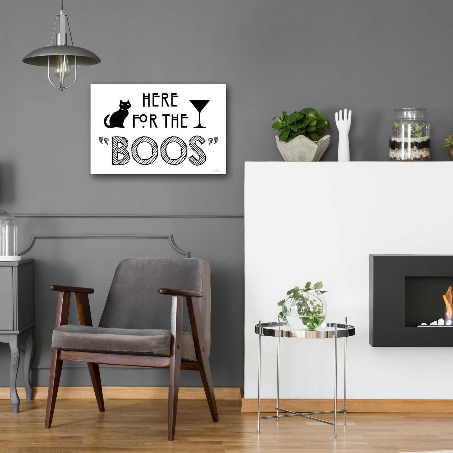 Epic Art 'Here for the Boos' by Lettered & Lined, Acrylic Glass Wall Art,24x16