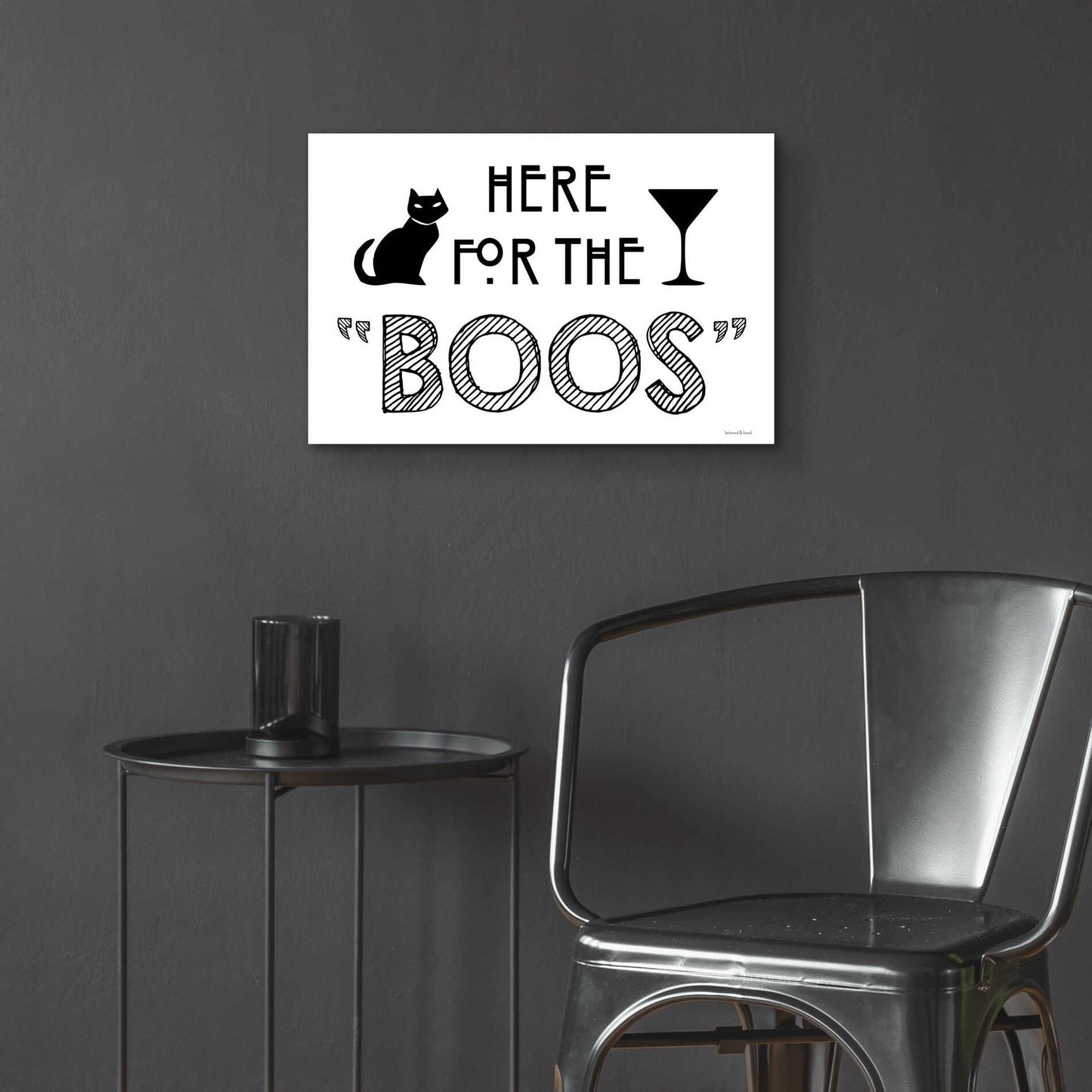 Epic Art 'Here for the Boos' by Lettered & Lined, Acrylic Glass Wall Art,24x16