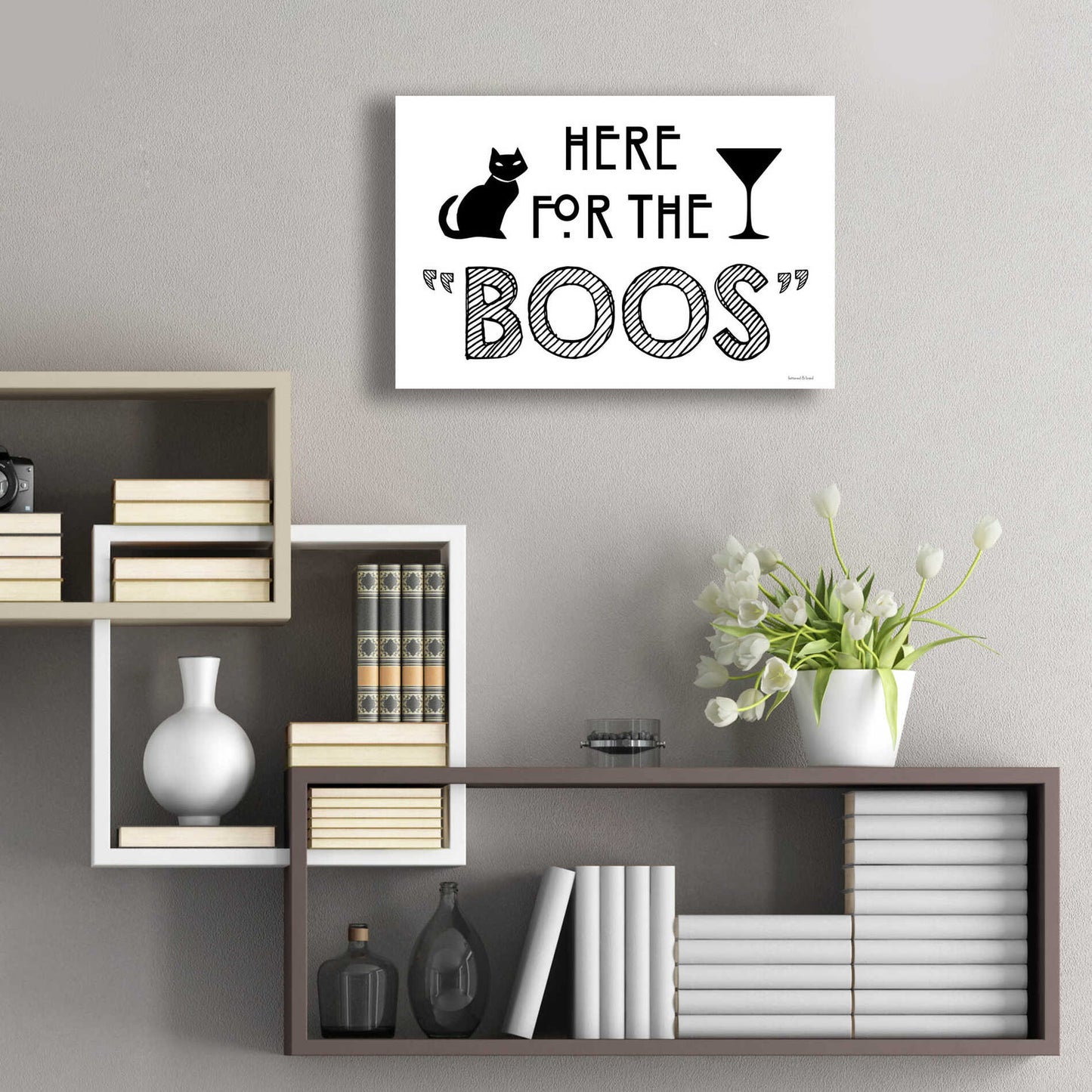 Epic Art 'Here for the Boos' by Lettered & Lined, Acrylic Glass Wall Art,24x16