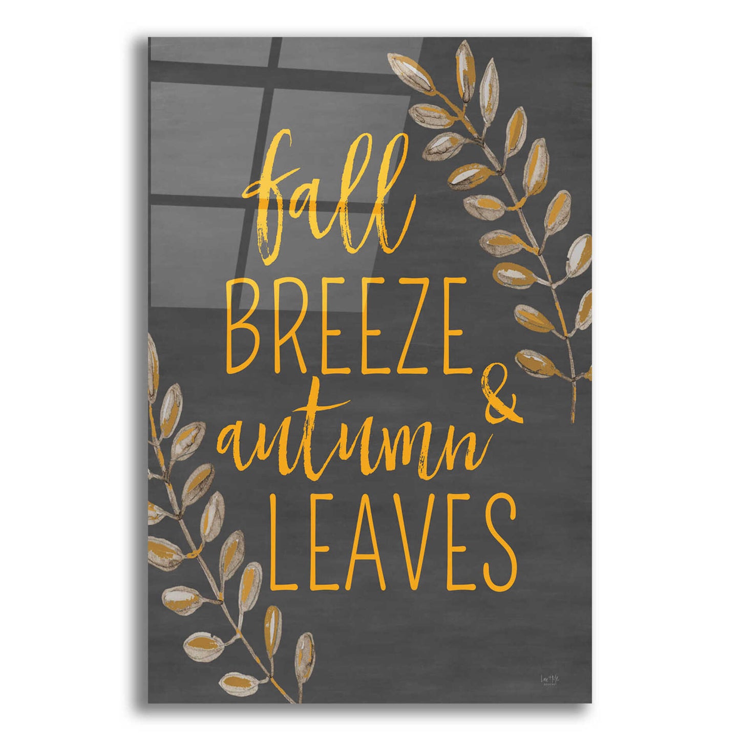 Epic Art 'Fall Breeze & Autumn Leaves' by Lux + Me Designs, Acrylic Glass Wall Art,12x16