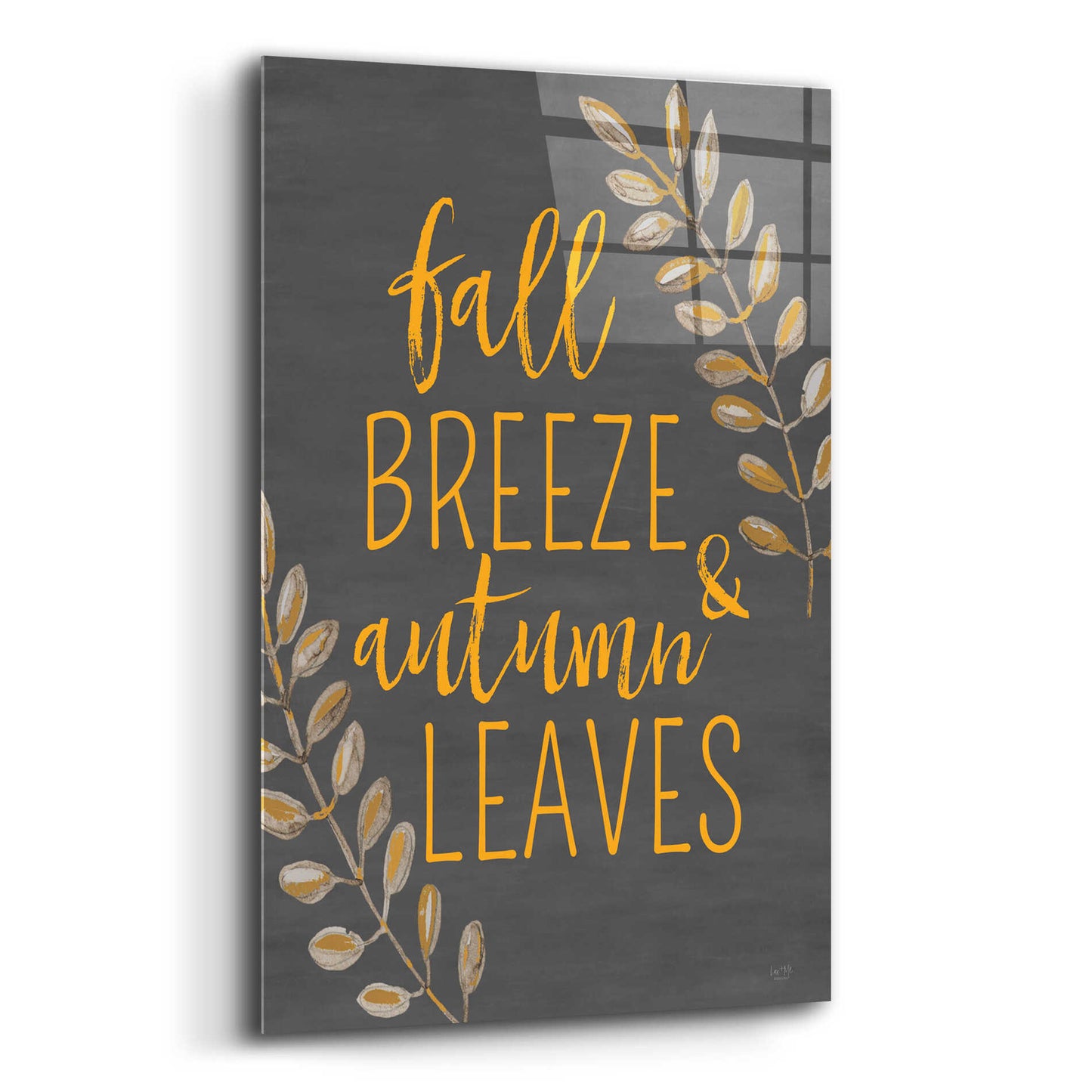 Epic Art 'Fall Breeze & Autumn Leaves' by Lux + Me Designs, Acrylic Glass Wall Art,16x24