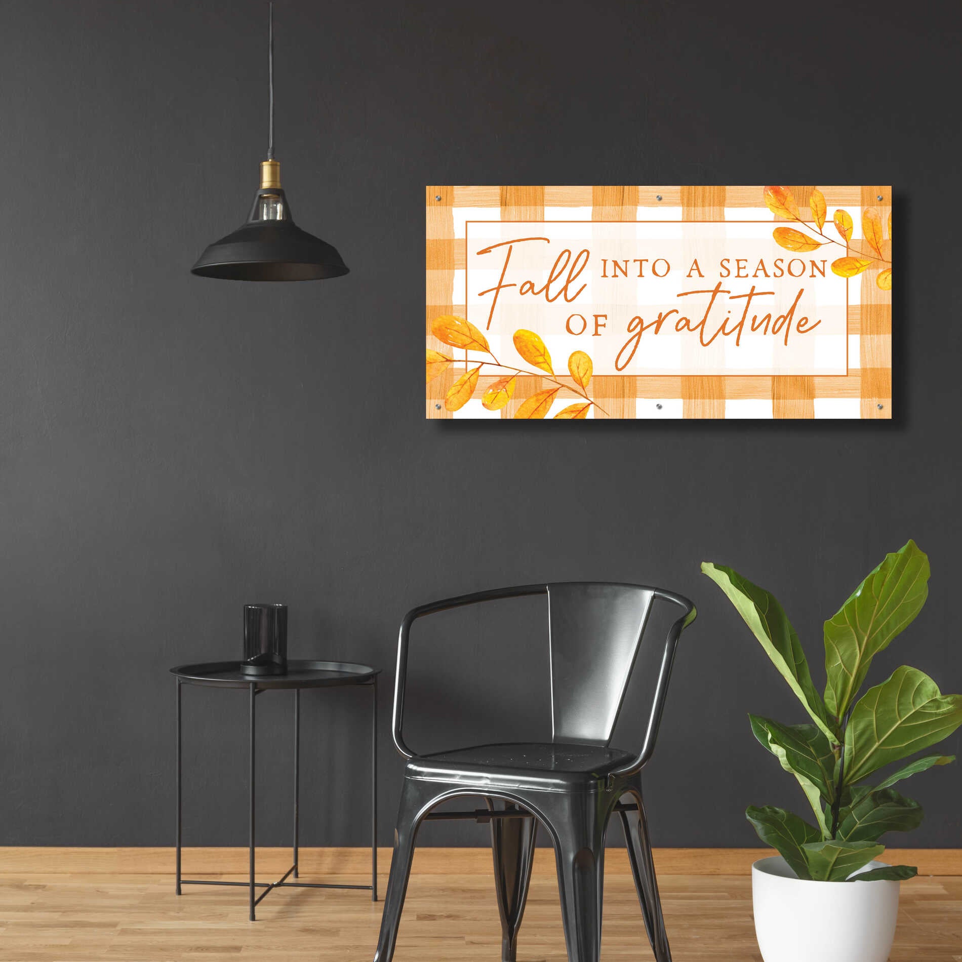 Epic Art 'Season of Gratitude' by Lux + Me Designs, Acrylic Glass Wall Art,48x24