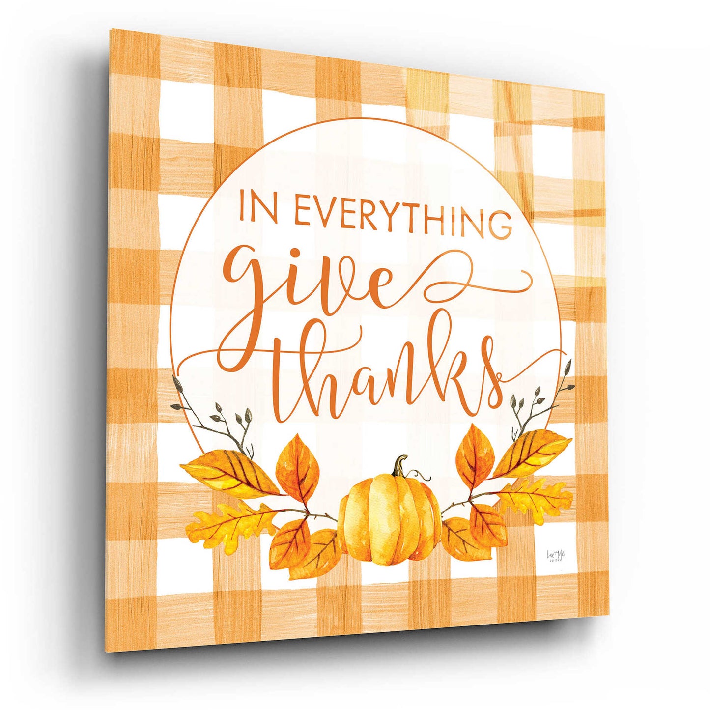 Epic Art 'Give Thanks' by Lux + Me Designs, Acrylic Glass Wall Art,12x12