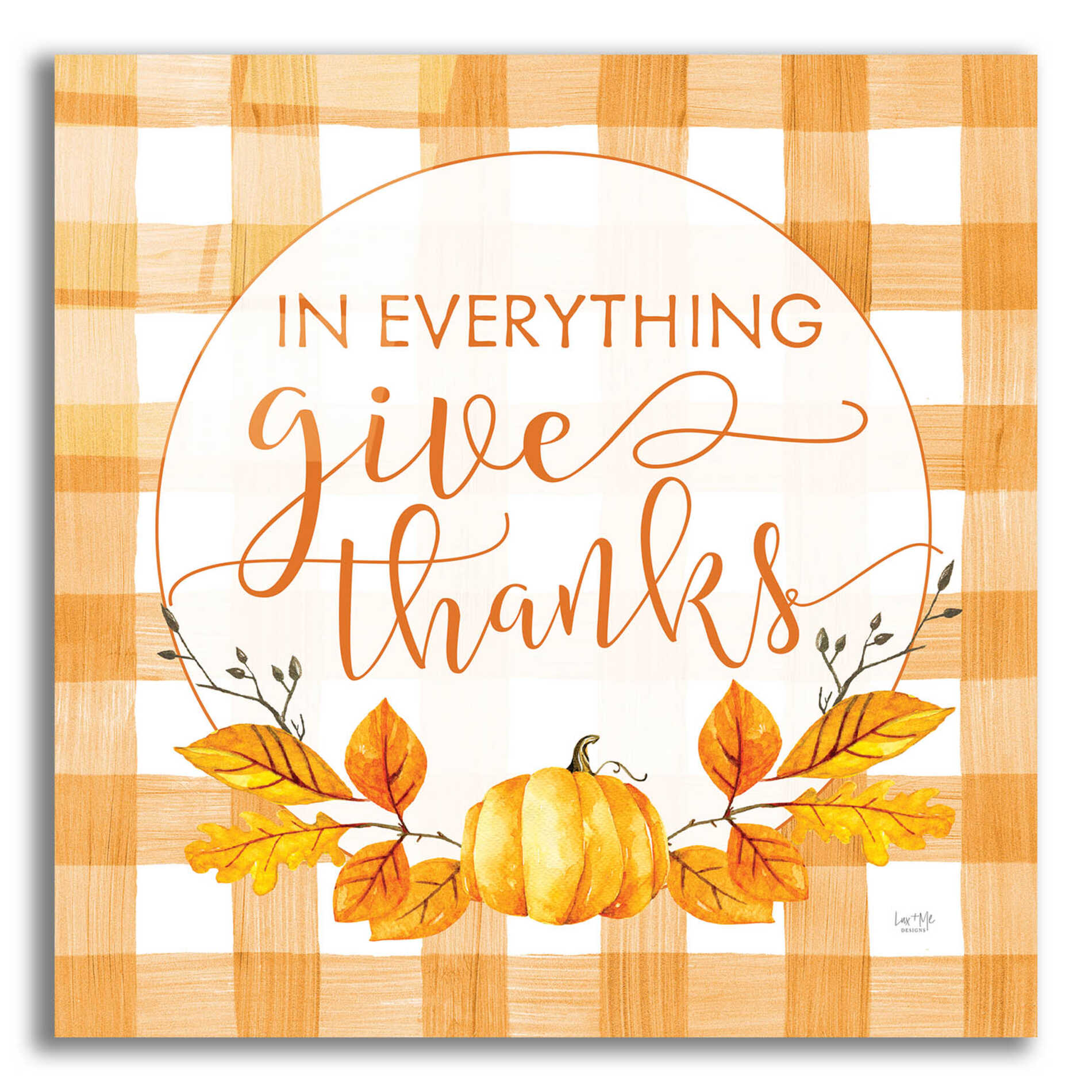 Epic Art 'Give Thanks' by Lux + Me Designs, Acrylic Glass Wall Art,12x12