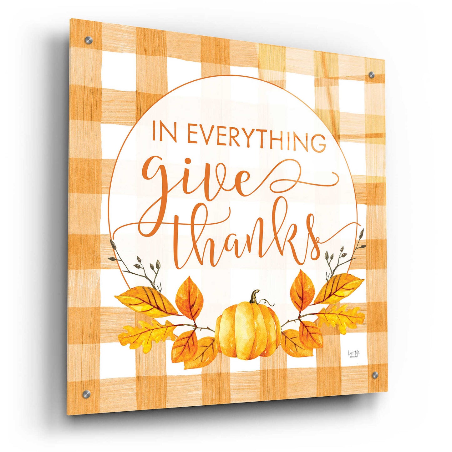 Epic Art 'Give Thanks' by Lux + Me Designs, Acrylic Glass Wall Art,24x24