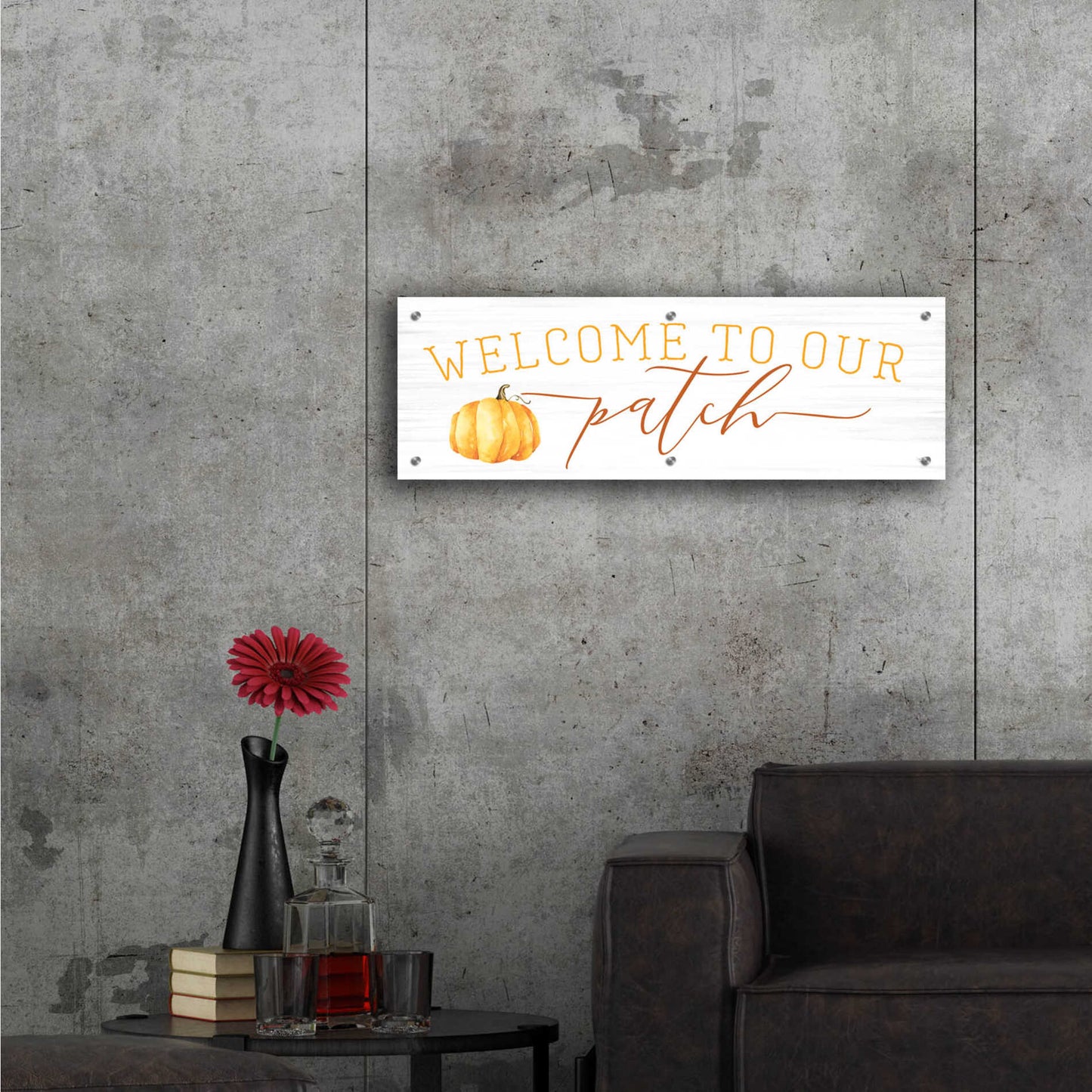 Epic Art 'Welcome to Our Patch' by Lux + Me Designs, Acrylic Glass Wall Art,36x12