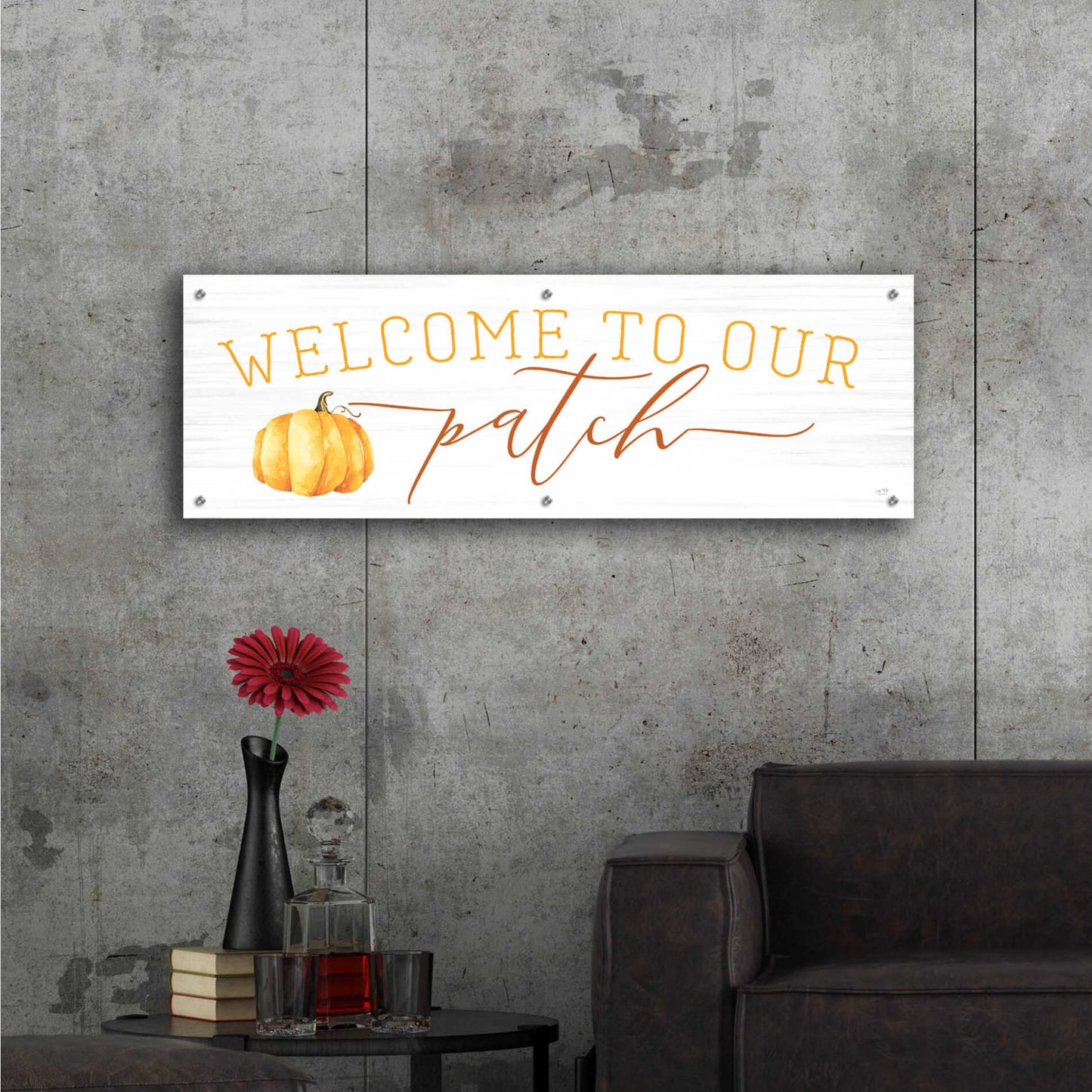 Epic Art 'Welcome to Our Patch' by Lux + Me Designs, Acrylic Glass Wall Art,48x16