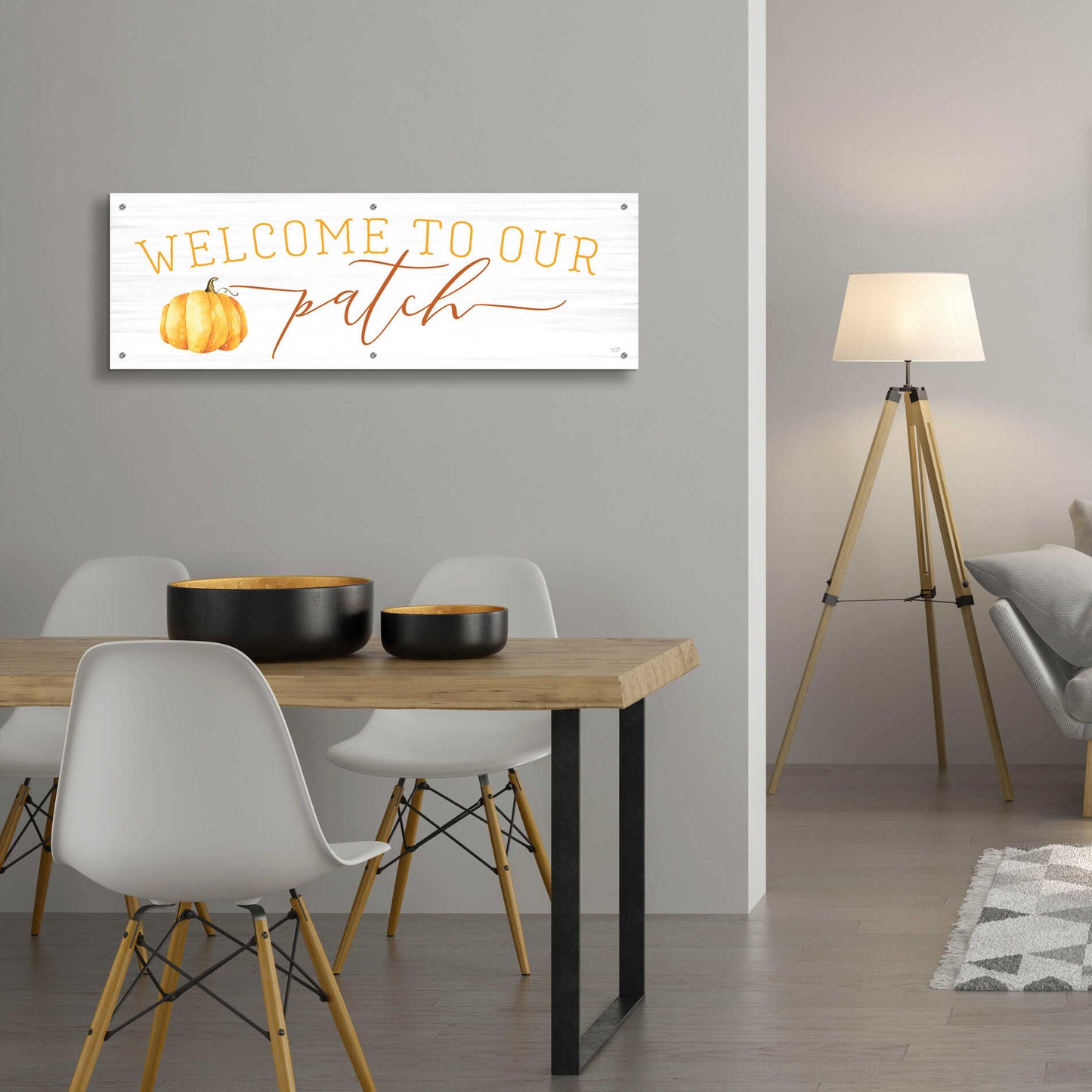 Epic Art 'Welcome to Our Patch' by Lux + Me Designs, Acrylic Glass Wall Art,48x16