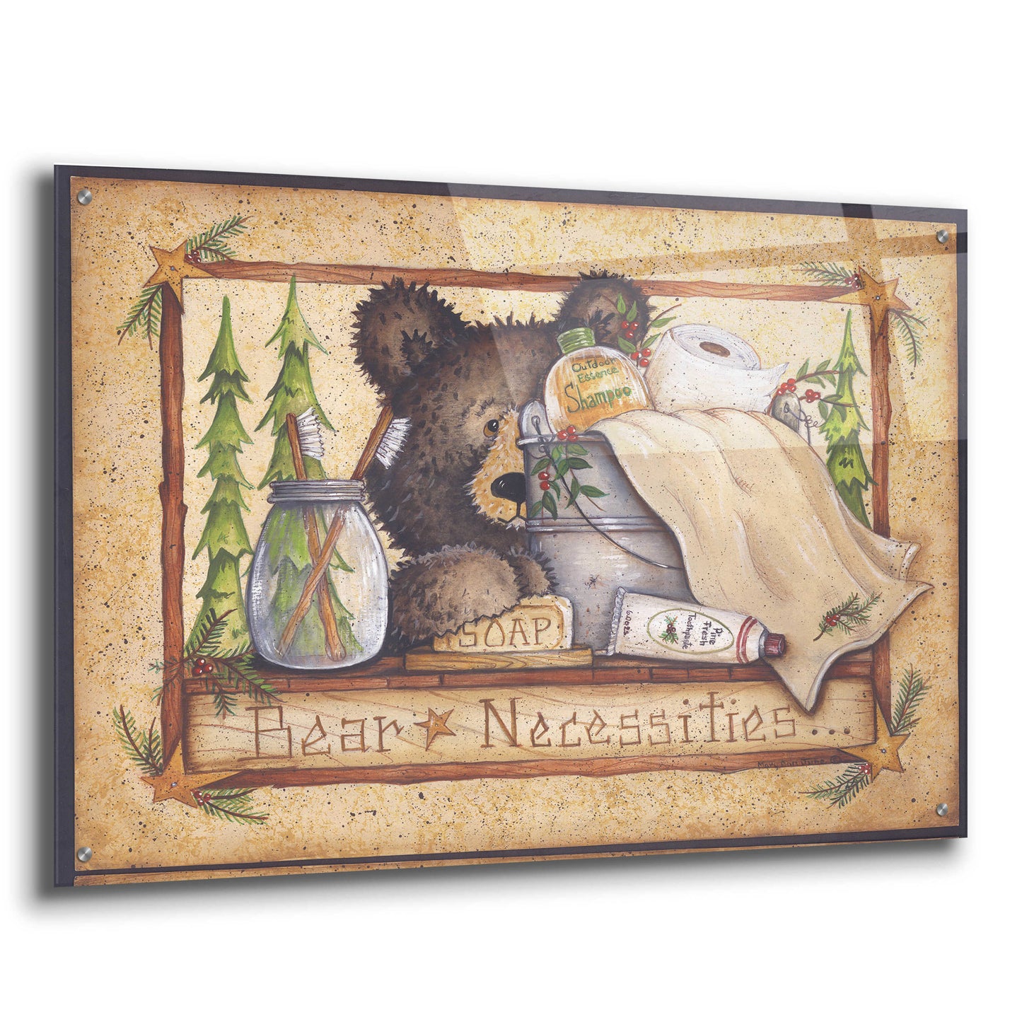 Epic Art 'Bear Necessities' by Mary Ann June, Acrylic Glass Wall Art,36x24