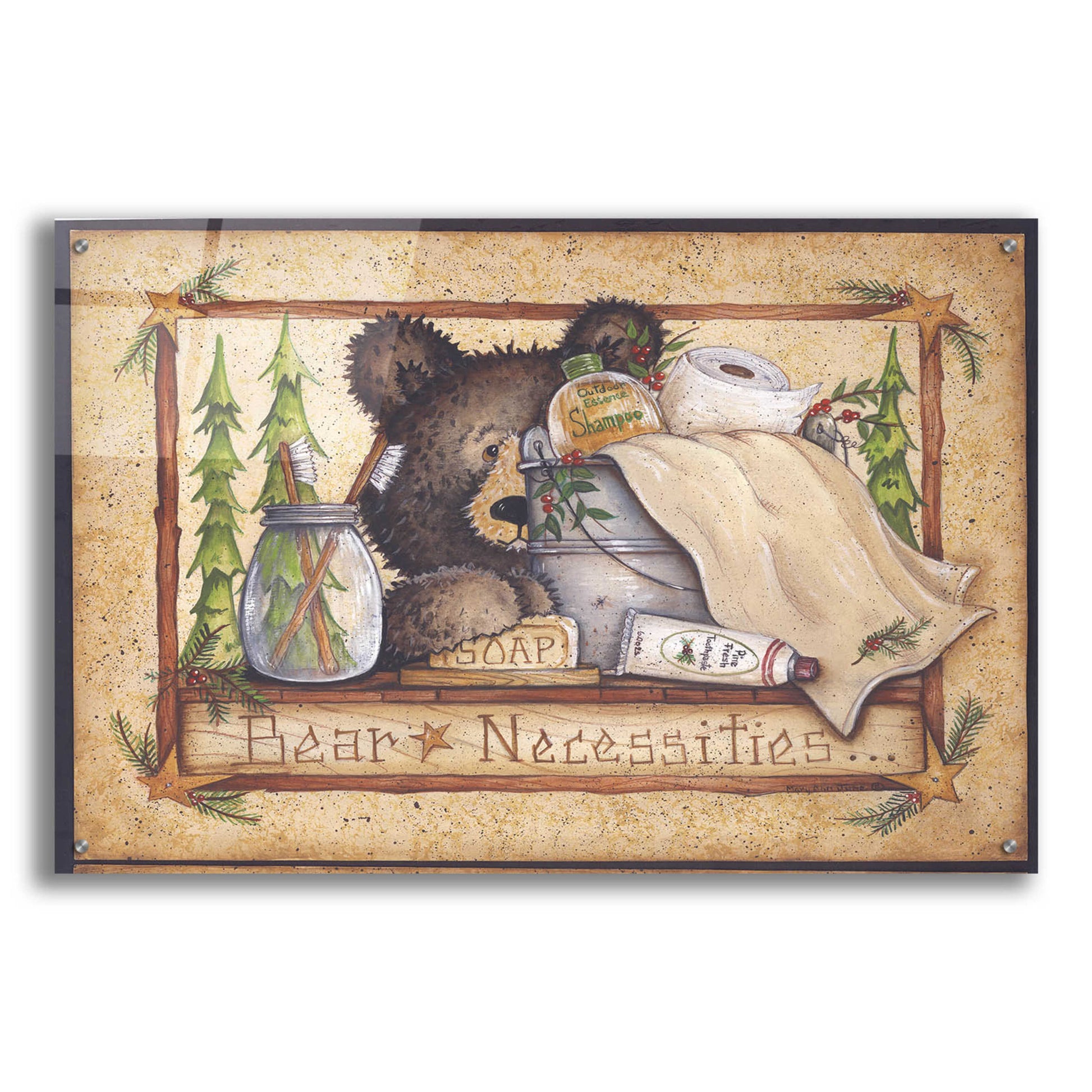 Epic Art 'Bear Necessities' by Mary Ann June, Acrylic Glass Wall Art,36x24