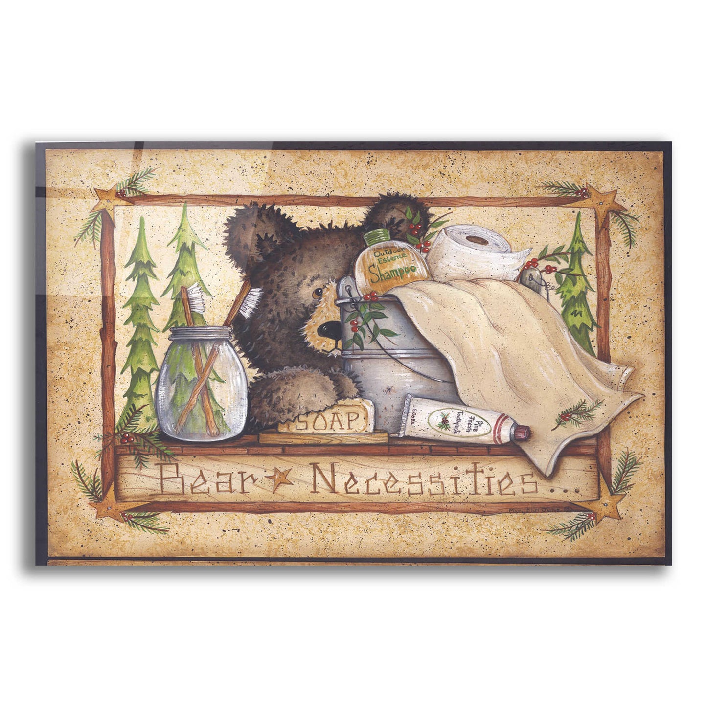 Epic Art 'Bear Necessities' by Mary Ann June, Acrylic Glass Wall Art