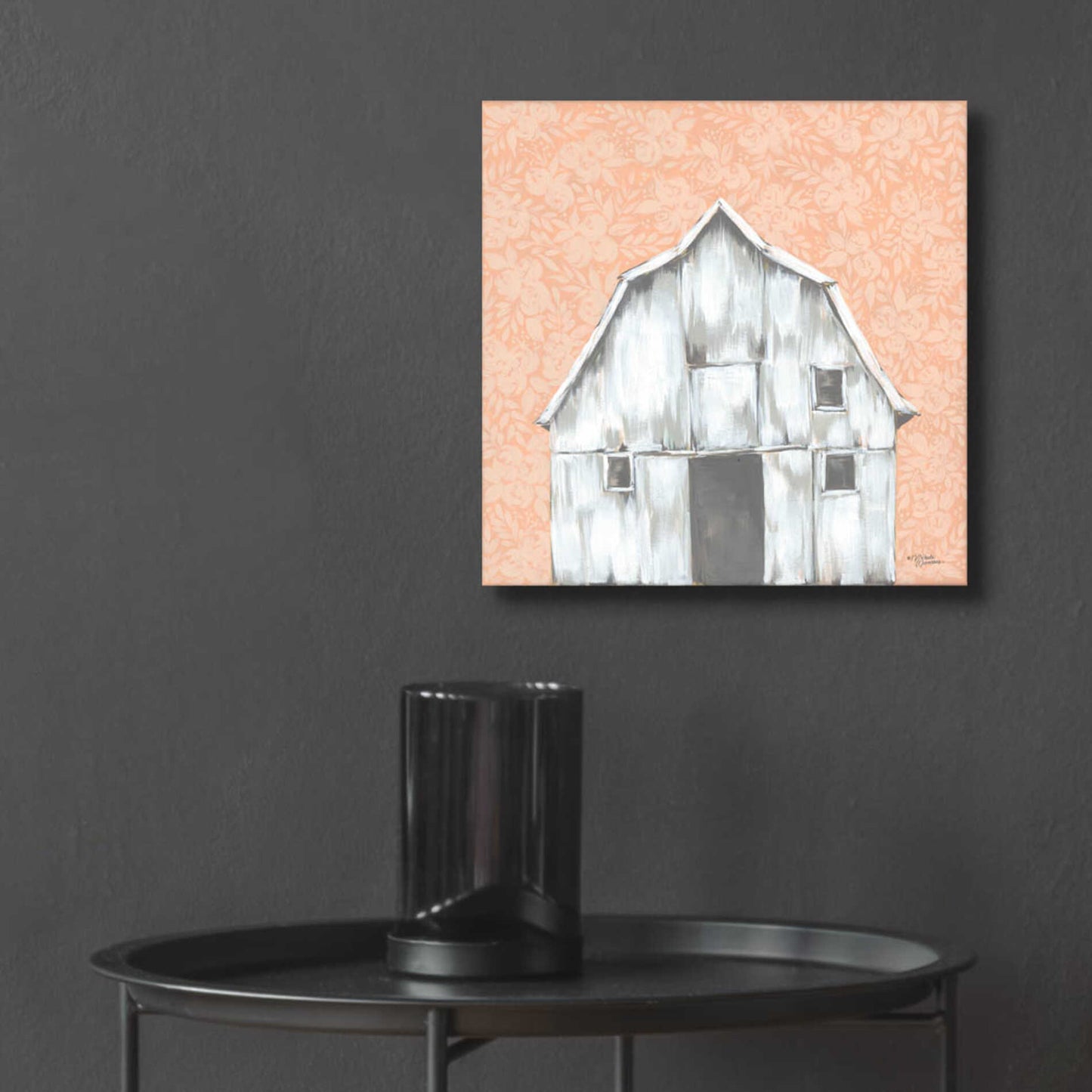 Epic Art 'Peaches & Cream Barn' by Michele Norman, Acrylic Glass Wall Art,12x12