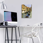 Epic Art 'La Barche Sul Canale' by Guido Borelli, Acrylic Glass Wall Art,12x16
