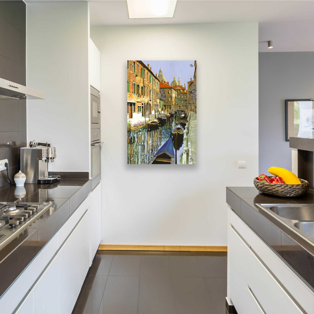 Epic Art 'La Barche Sul Canale' by Guido Borelli, Acrylic Glass Wall Art,24x36