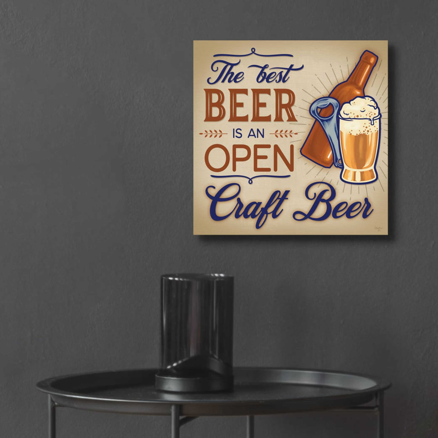 Epic Art 'The Best Beer' by Mollie B., Acrylic Glass Wall Art,12x12