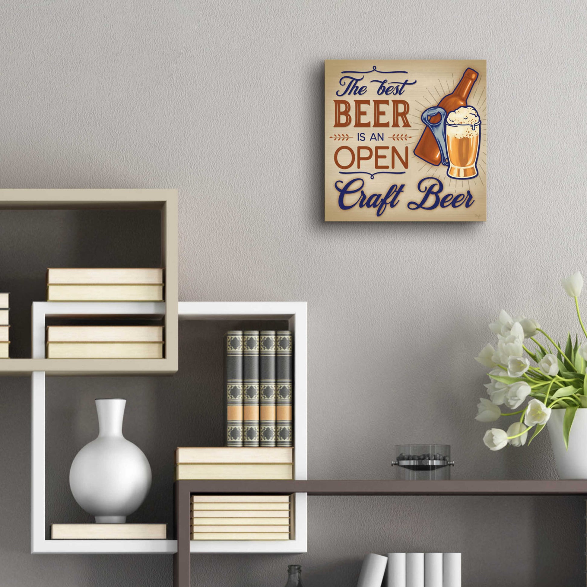 Epic Art 'The Best Beer' by Mollie B., Acrylic Glass Wall Art,12x12