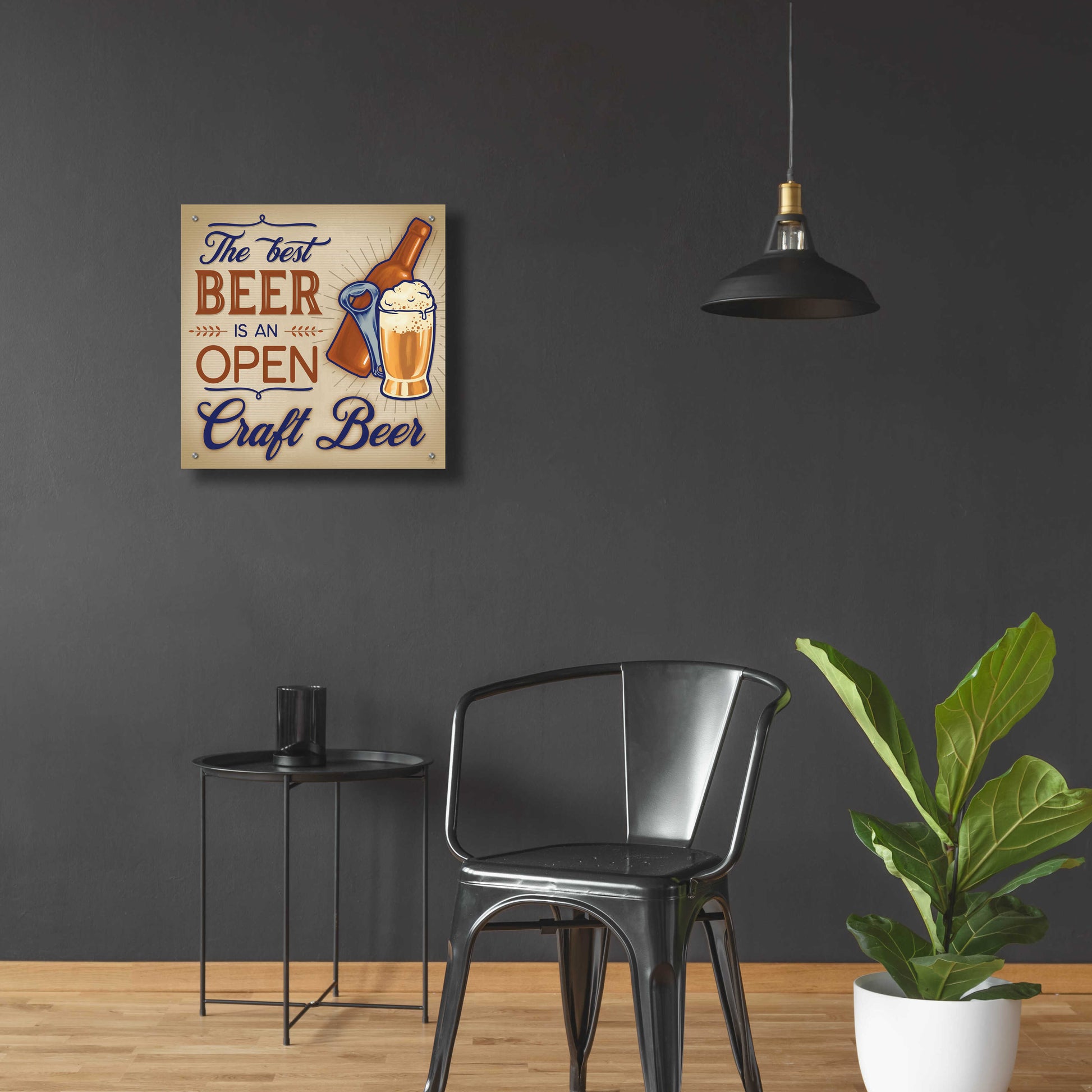 Epic Art 'The Best Beer' by Mollie B., Acrylic Glass Wall Art,24x24