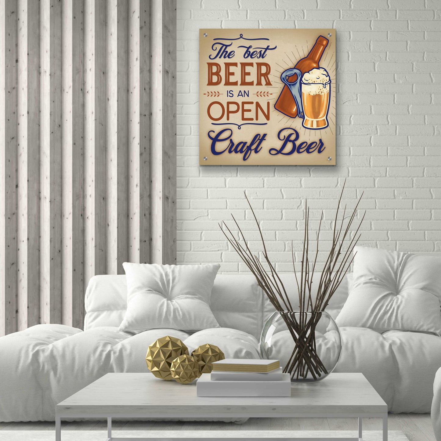 Epic Art 'The Best Beer' by Mollie B., Acrylic Glass Wall Art,24x24