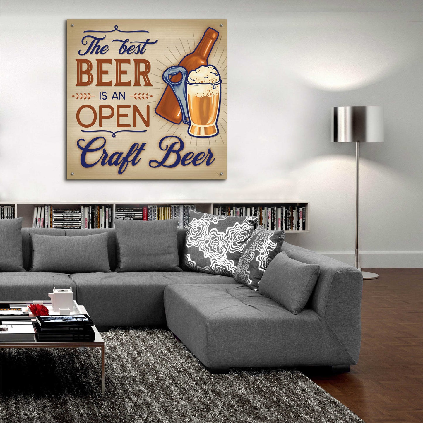 Epic Art 'The Best Beer' by Mollie B., Acrylic Glass Wall Art,36x36