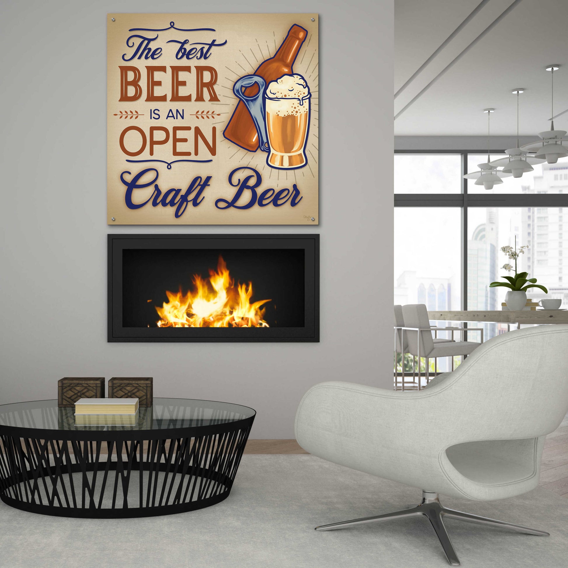 Epic Art 'The Best Beer' by Mollie B., Acrylic Glass Wall Art,36x36