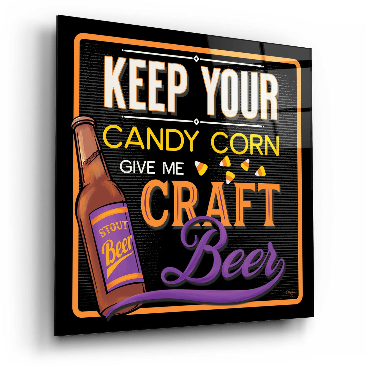 Epic Art 'Keep Your Candy Corn' by Mollie B., Acrylic Glass Wall Art,12x12