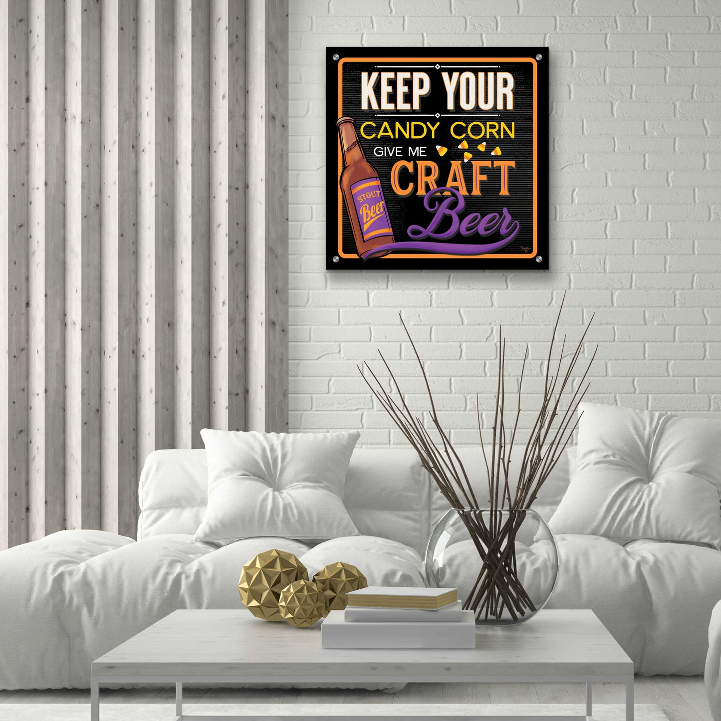 Epic Art 'Keep Your Candy Corn' by Mollie B., Acrylic Glass Wall Art,24x24