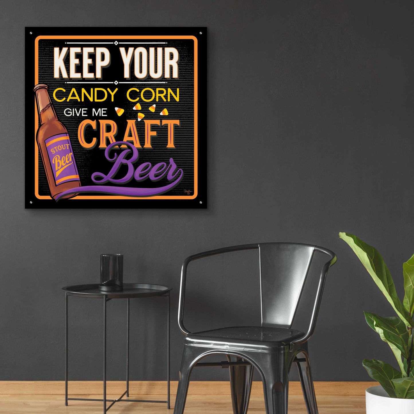 Epic Art 'Keep Your Candy Corn' by Mollie B., Acrylic Glass Wall Art,36x36