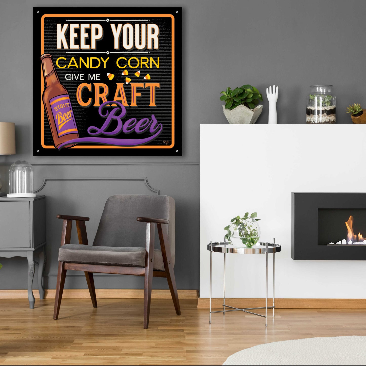 Epic Art 'Keep Your Candy Corn' by Mollie B., Acrylic Glass Wall Art,36x36