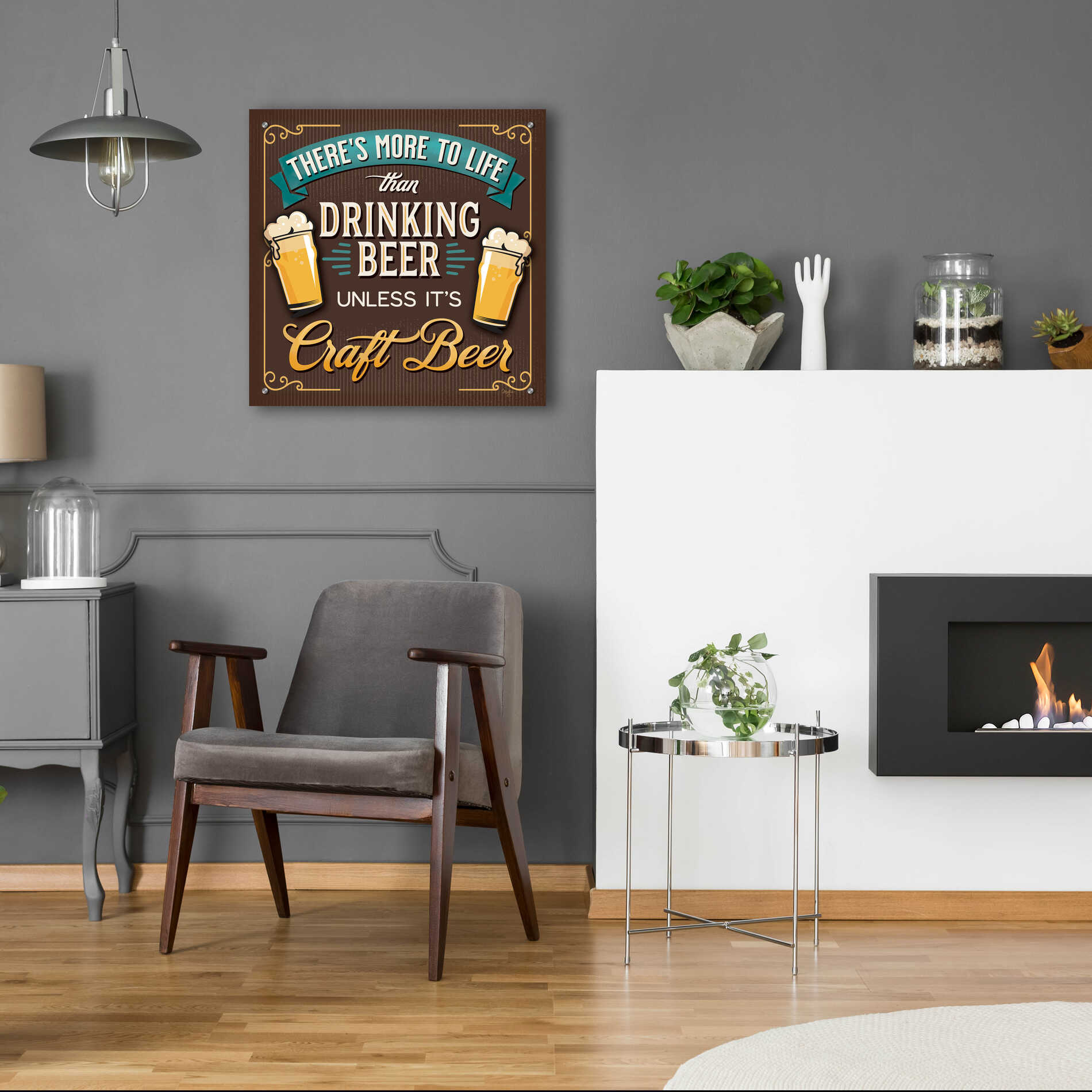 Epic Art 'There's More to Life than Drinking Beer' by Mollie B., Acrylic Glass Wall Art,24x24