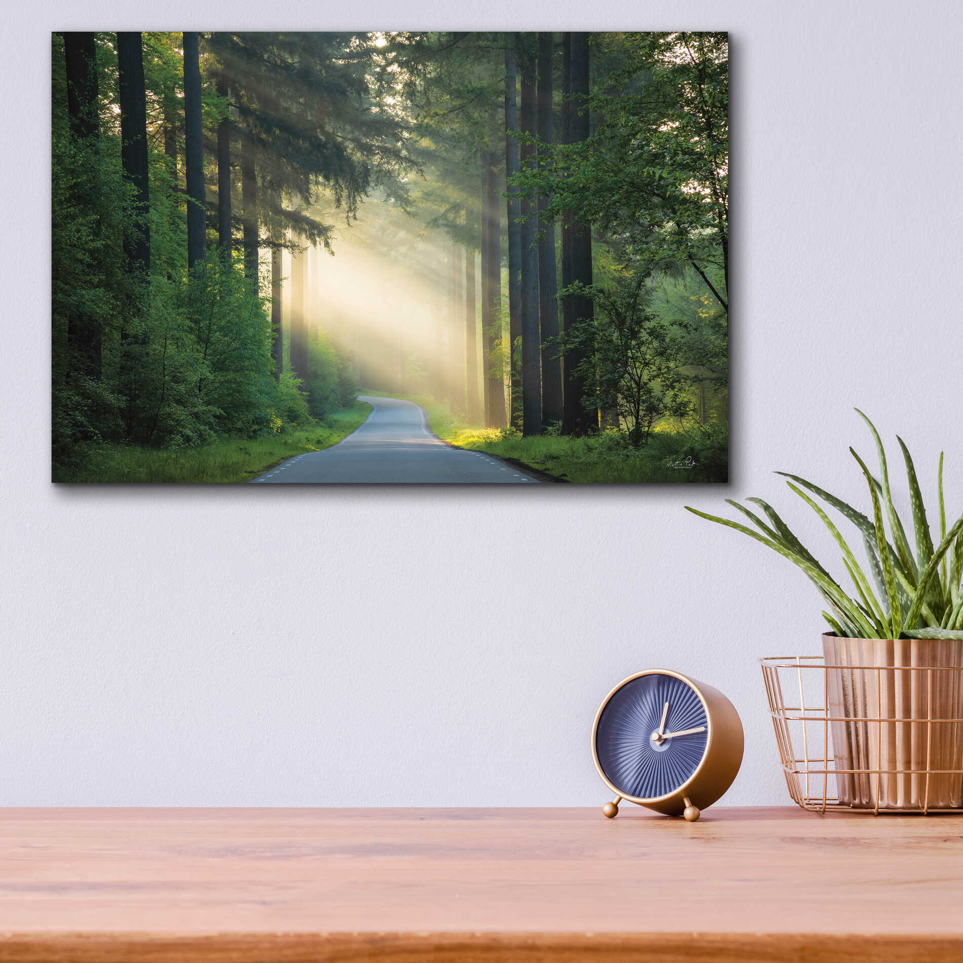 Epic Art 'The Road' by Martin Podt, Acrylic Glass Wall Art,16x12