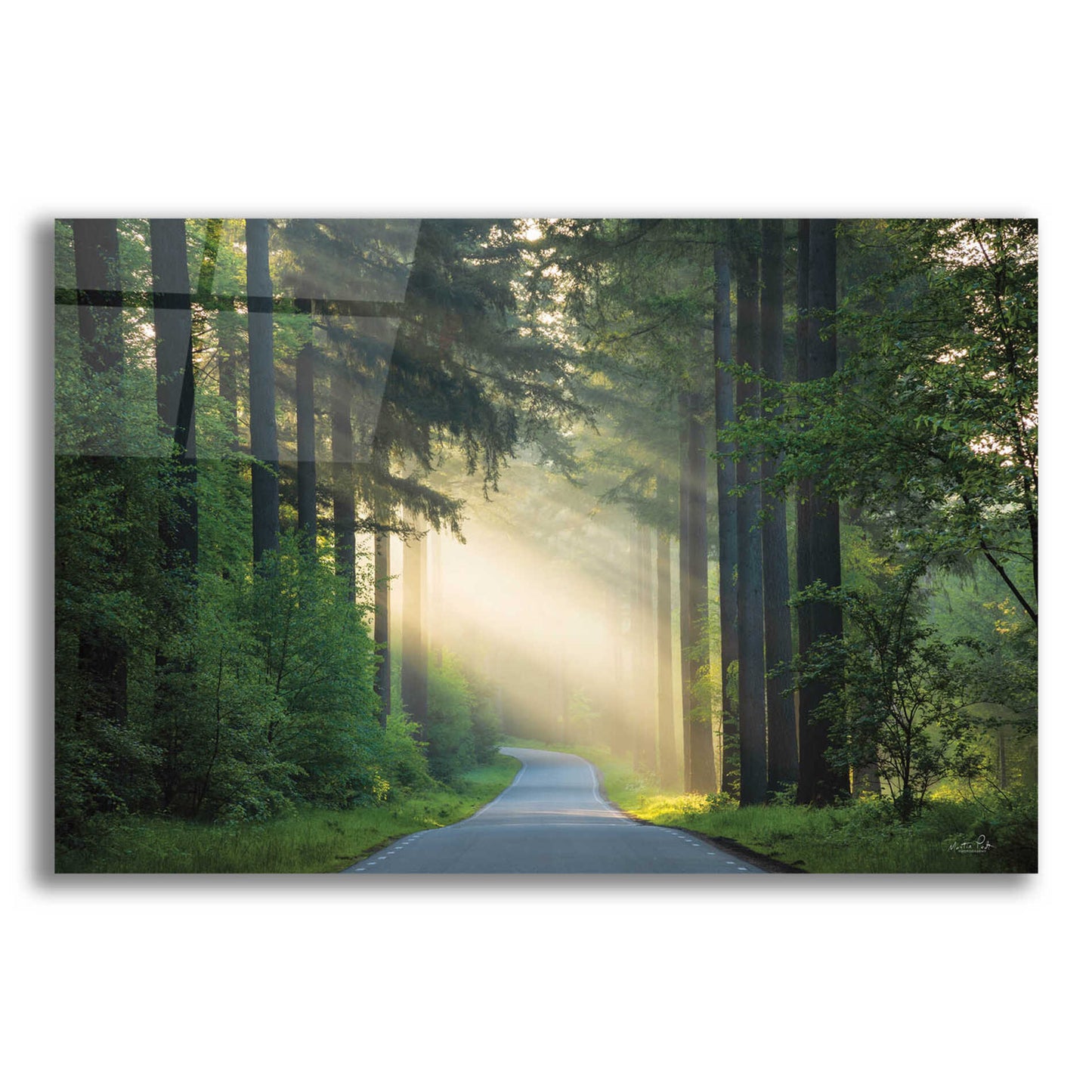 Epic Art 'The Road' by Martin Podt, Acrylic Glass Wall Art,16x12