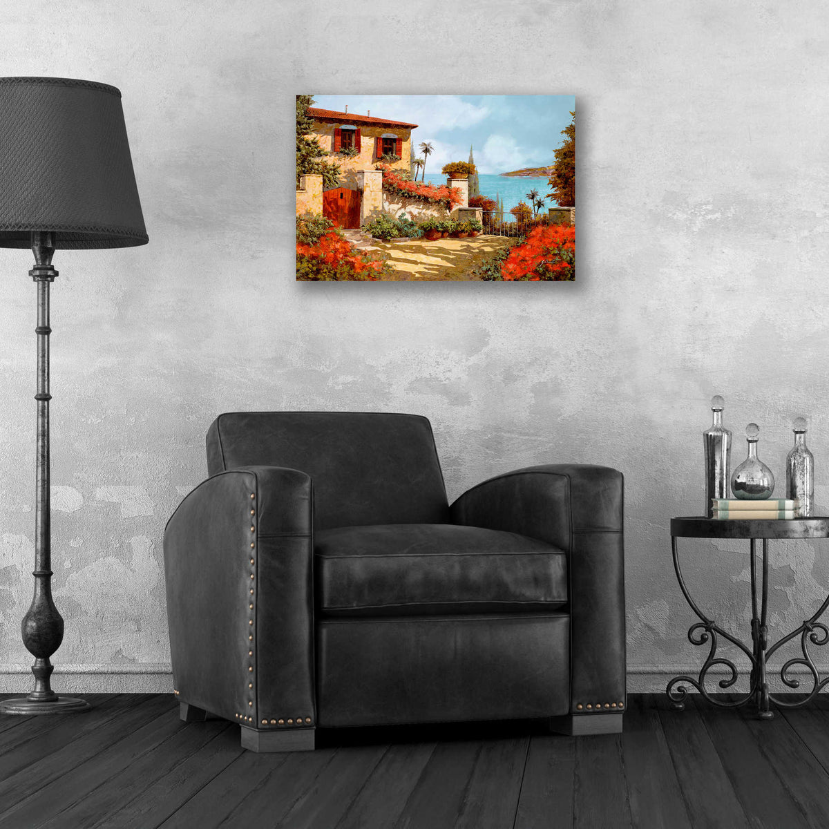 Epic Art 'Il Giardino Rosso' by Guido Borelli, Acrylic Glass Wall Art,24x16