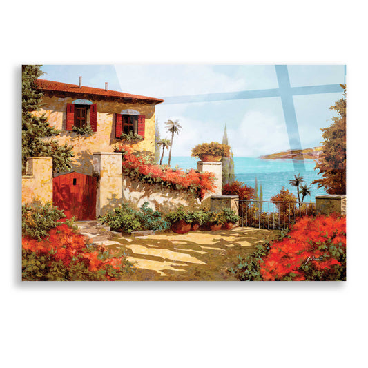 Epic Art 'Il Giardino Rosso' by Guido Borelli, Acrylic Glass Wall Art