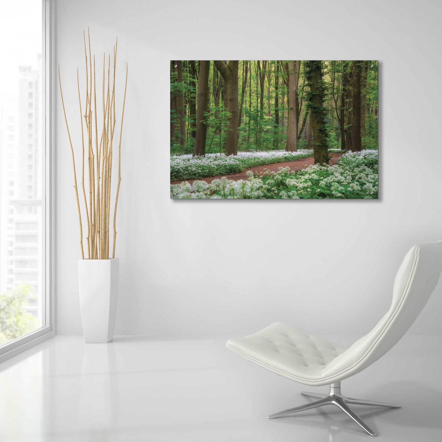 Epic Art 'White Carpet' by Martin Podt, Acrylic Glass Wall Art,36x24