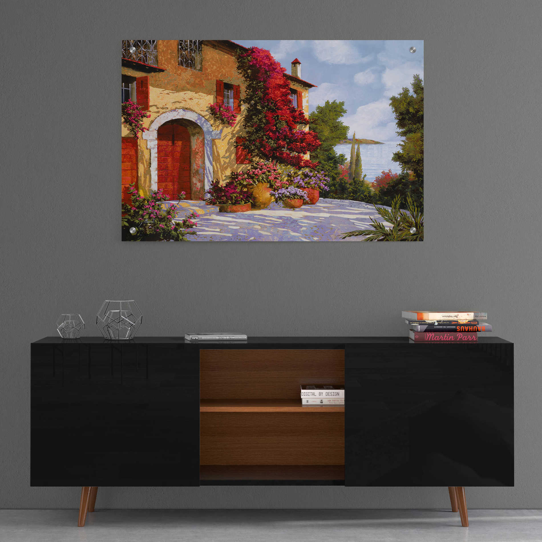 Epic Art 'Bouganville' by Guido Borelli, Acrylic Glass Wall Art,36x24