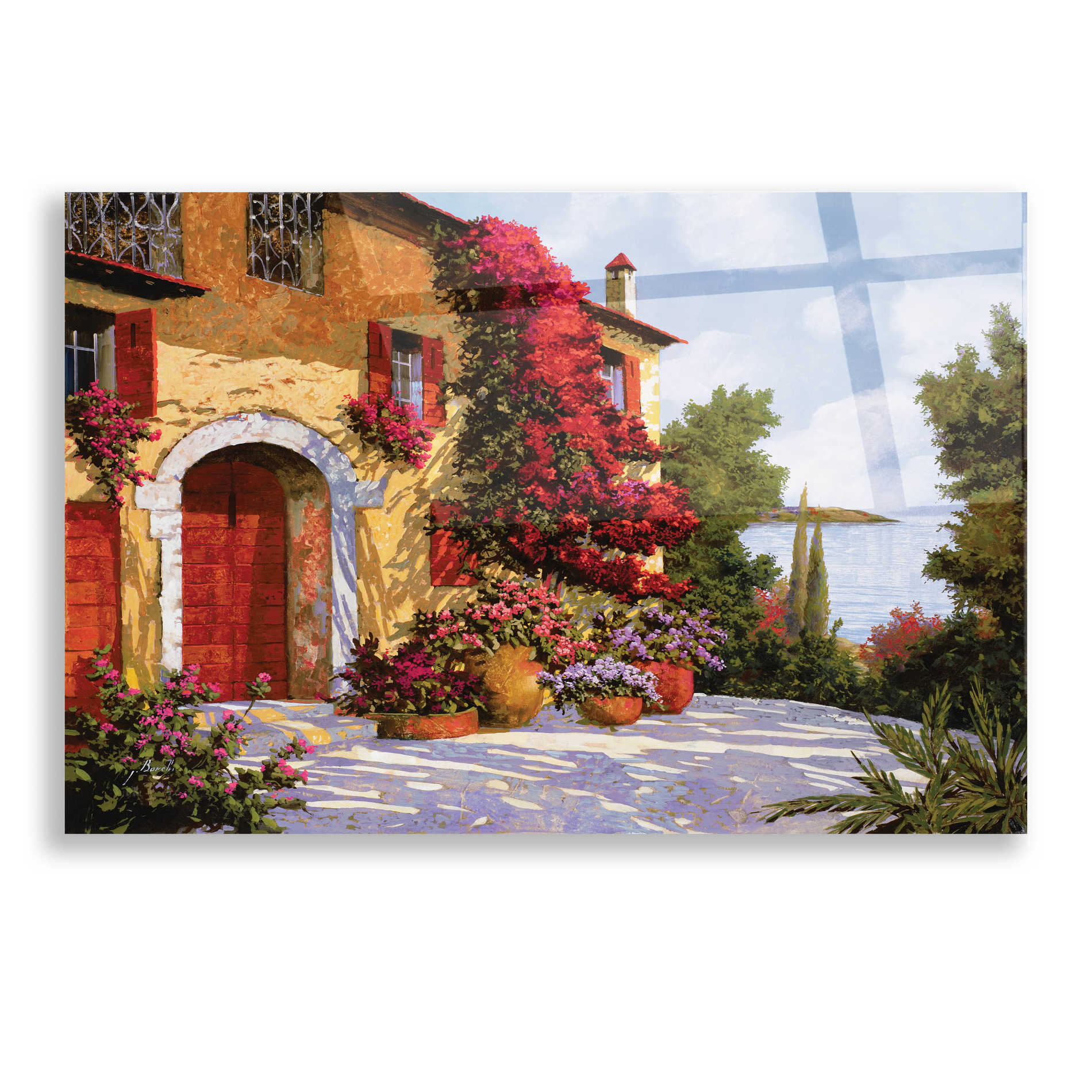 Epic Art 'Bouganville' by Guido Borelli, Acrylic Glass Wall Art