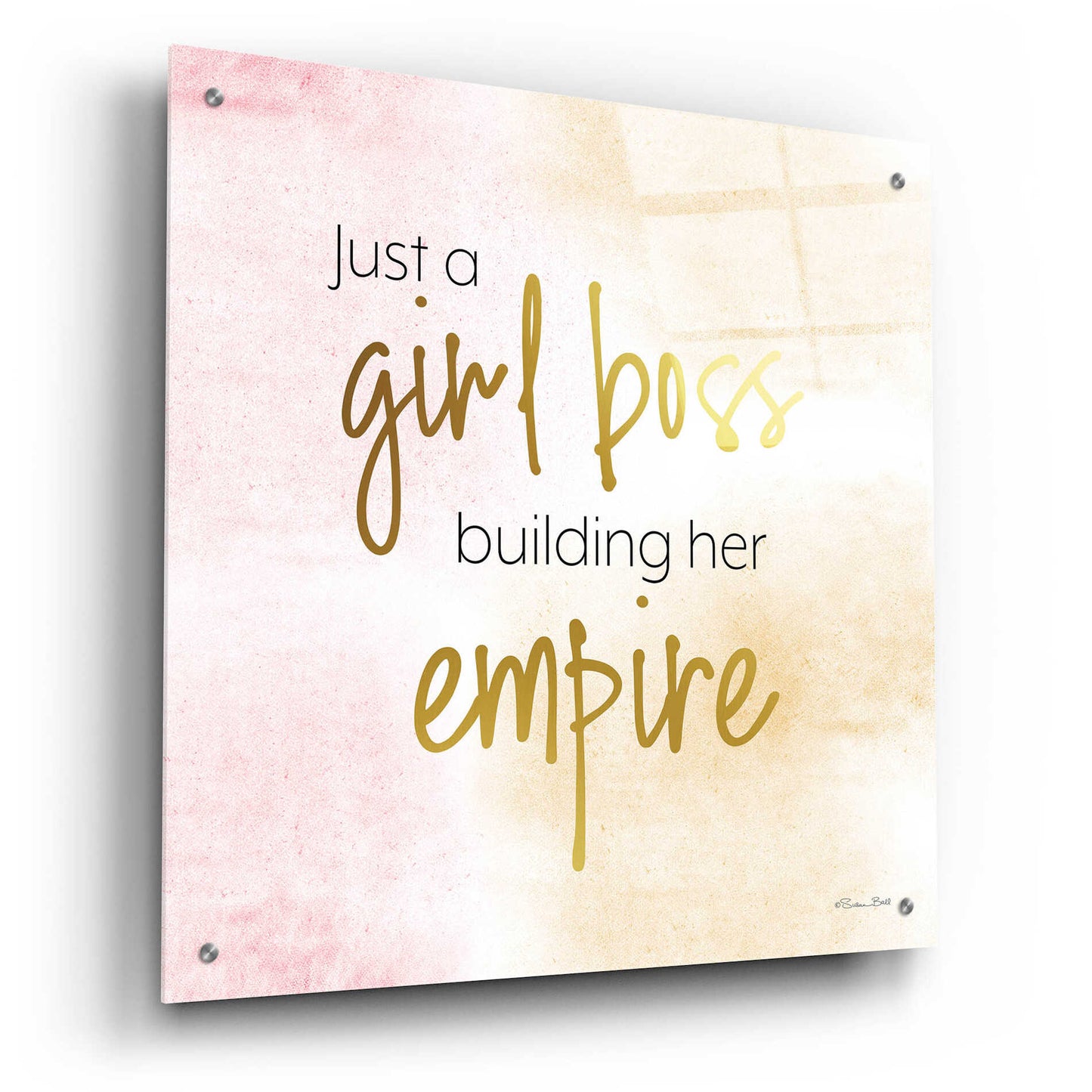 Epic Art 'Girl Boss' by Susan Ball, Acrylic Glass Wall Art,24x24